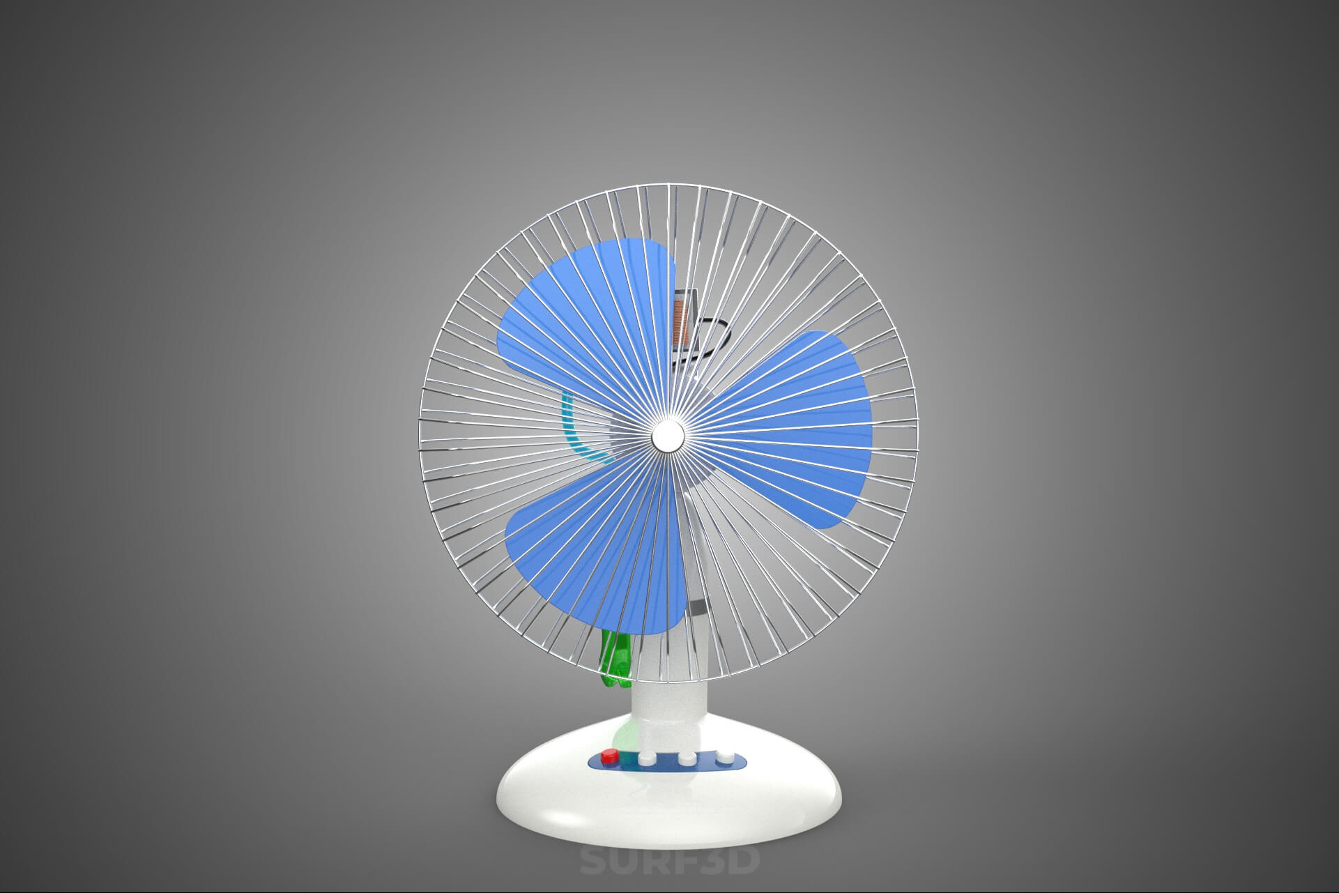 DIY Water Circulation Table Fan Air AC Conditioner Cooler 3D Model
