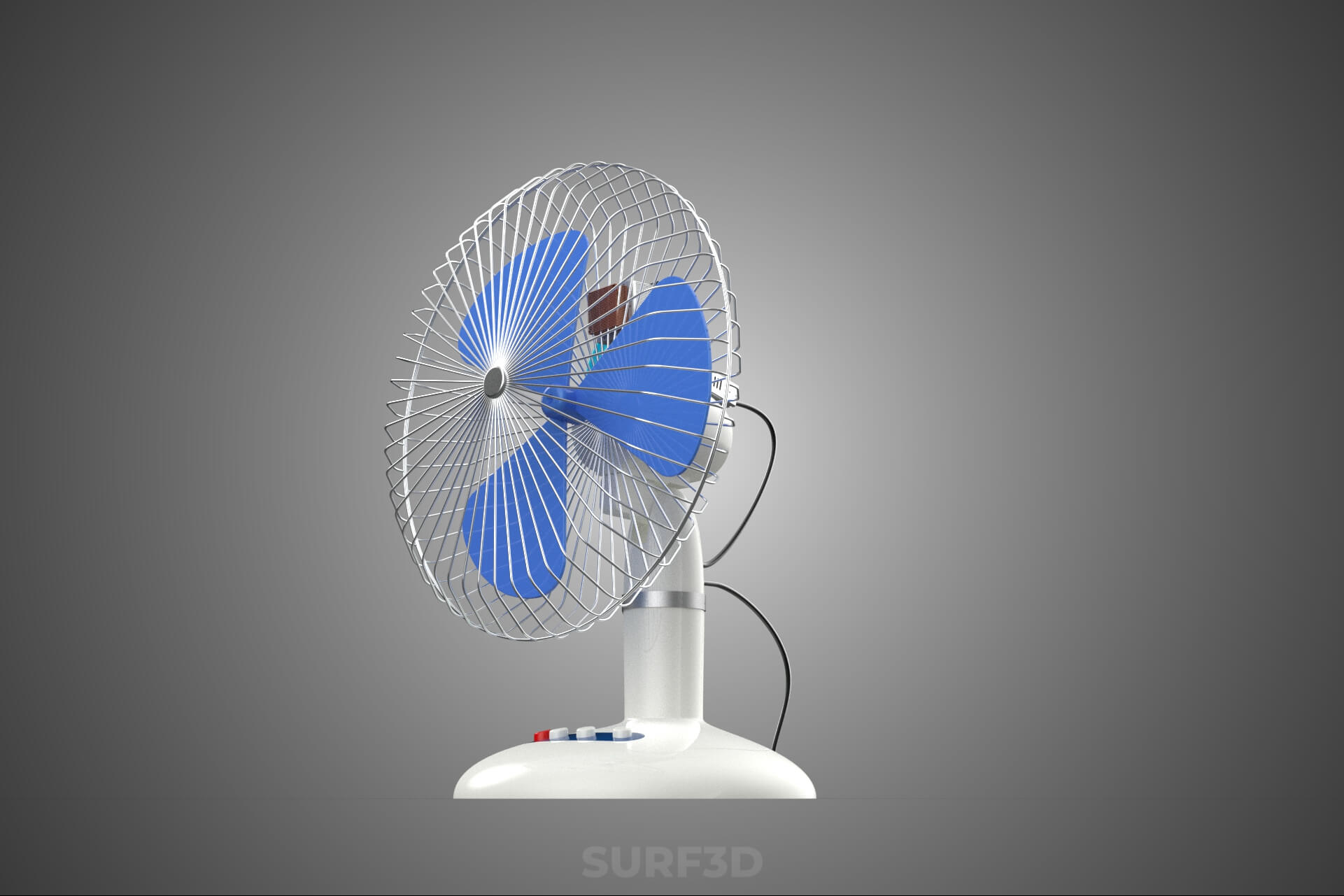 DIY Water Circulation Table Fan Air AC Conditioner Cooler 3D Model