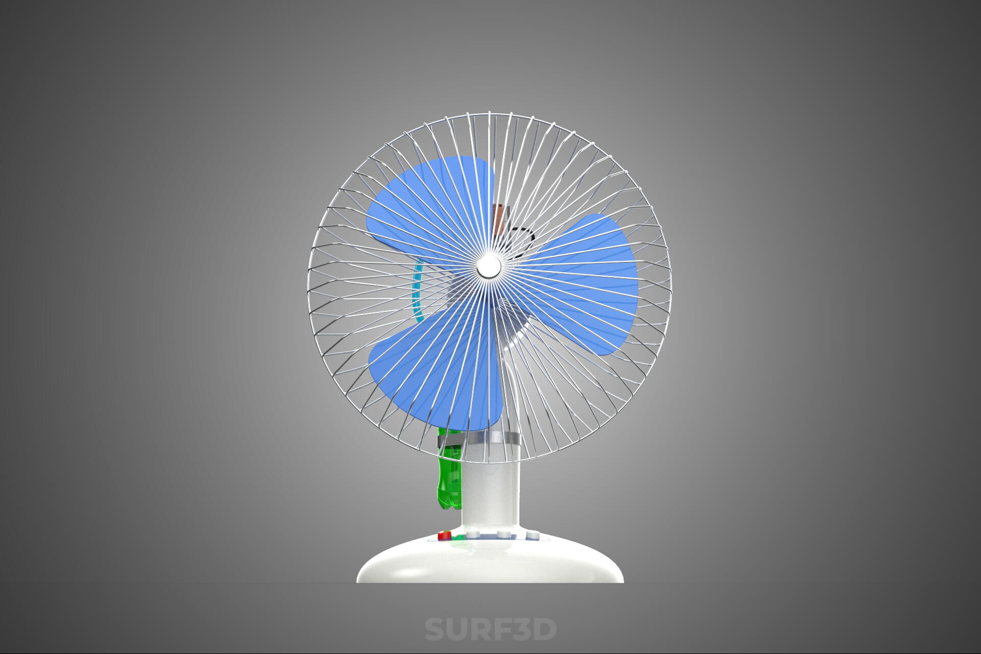 DIY Water Circulation Table Fan Air AC Conditioner Cooler 3D Model