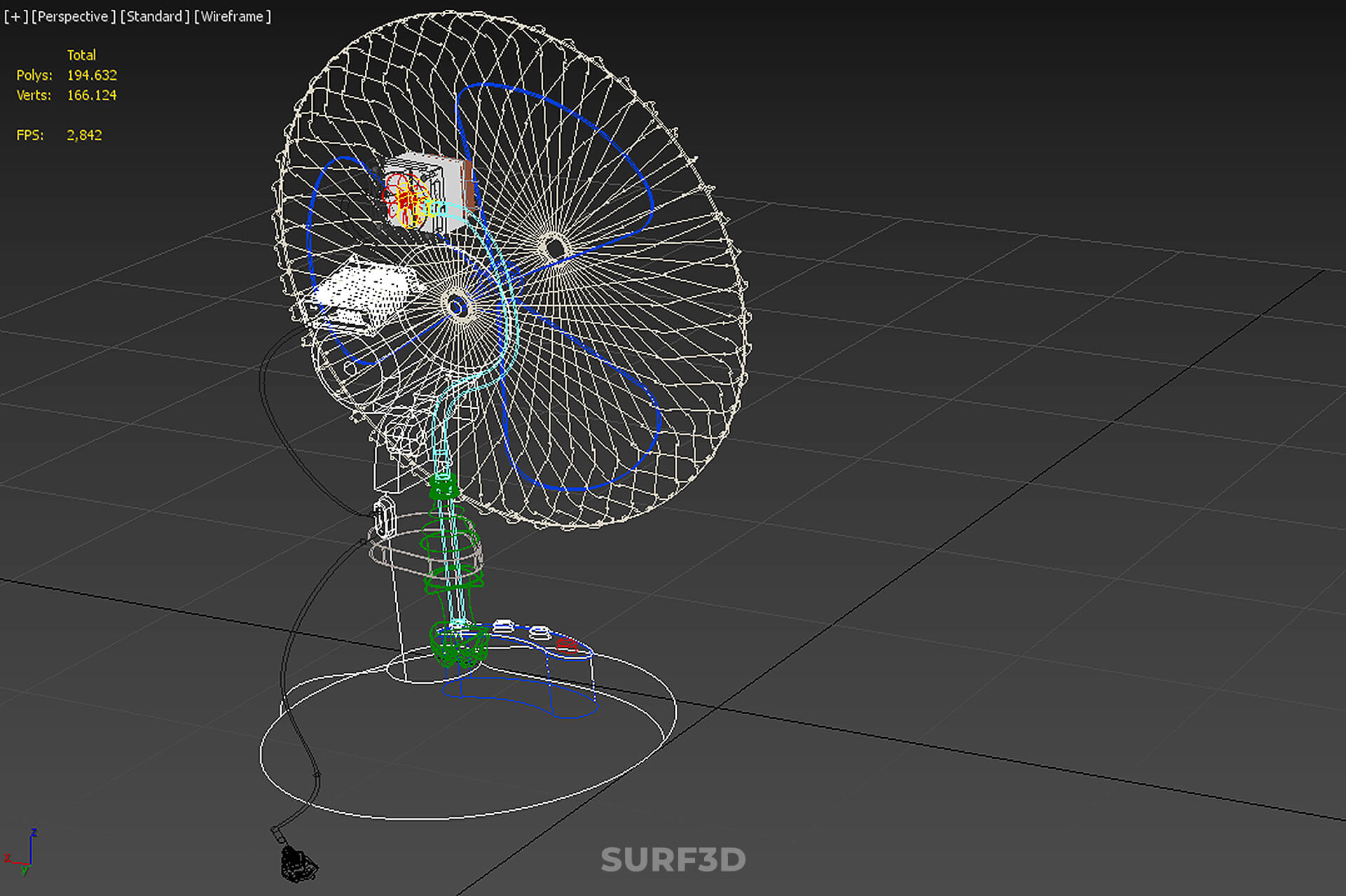 DIY Water Circulation Table Fan Air AC Conditioner Cooler 3D Model