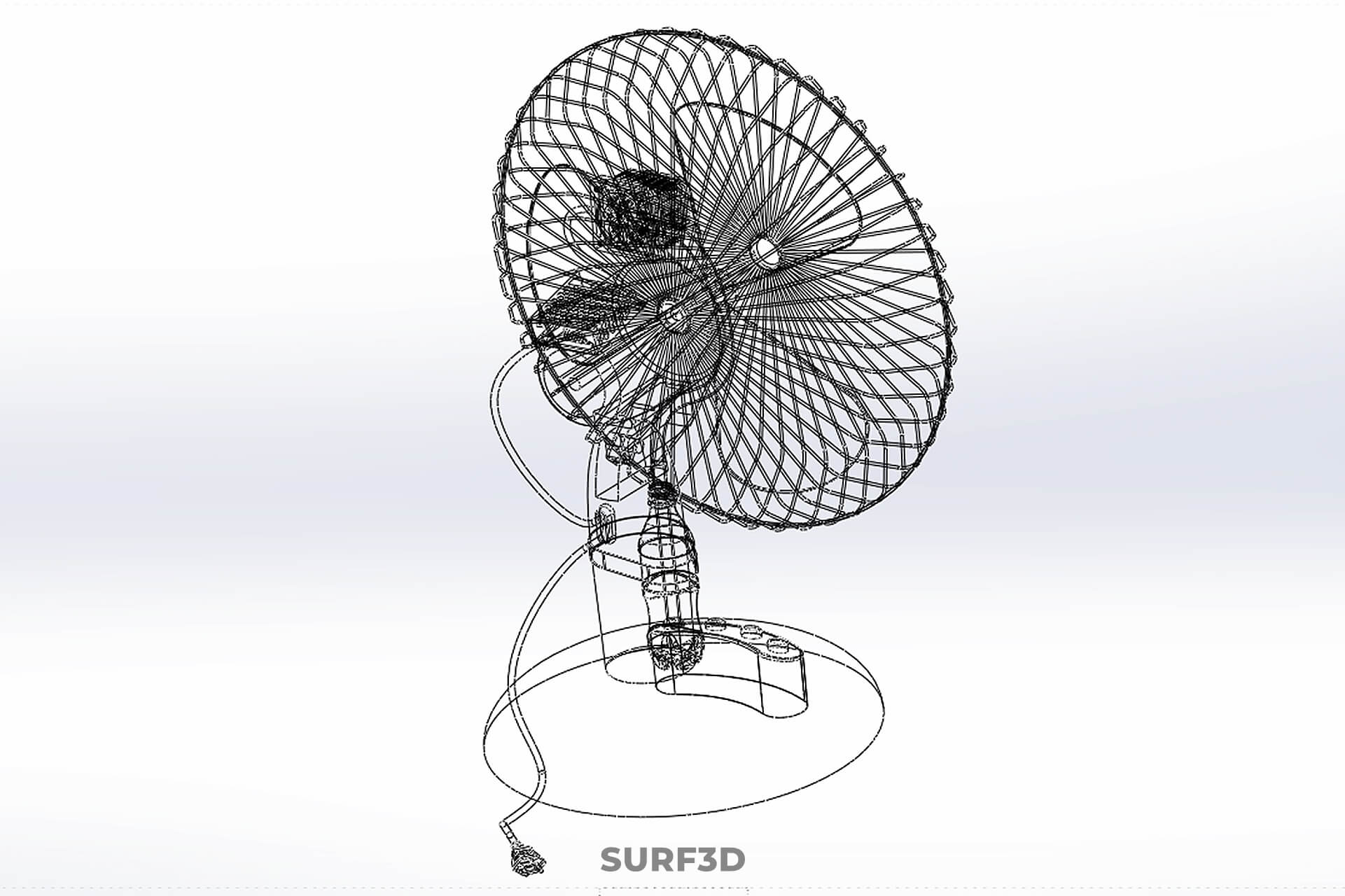 DIY Water Circulation Table Fan Air AC Conditioner Cooler 3D Model