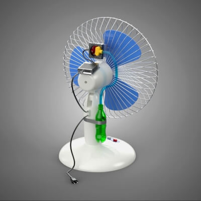 DIY Water Circulation Table Fan Air AC Conditioner Cooler