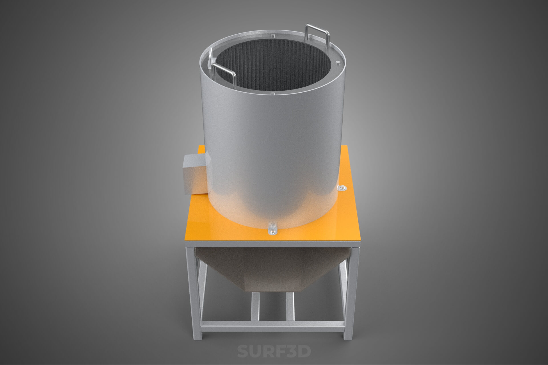 Durian Stone Flesh Separator Extractor Centrifuge Machine 3D Model