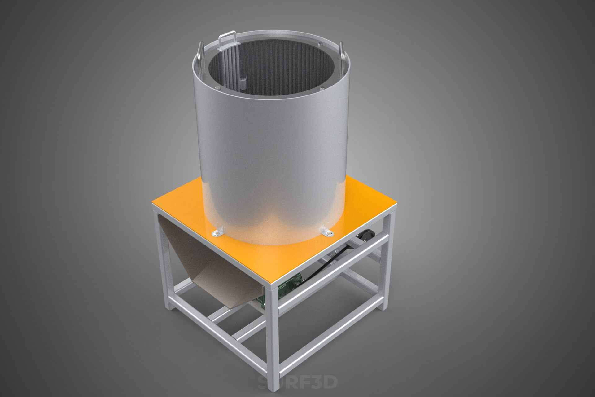 Durian Stone Flesh Separator Extractor Centrifuge Machine 3D Model