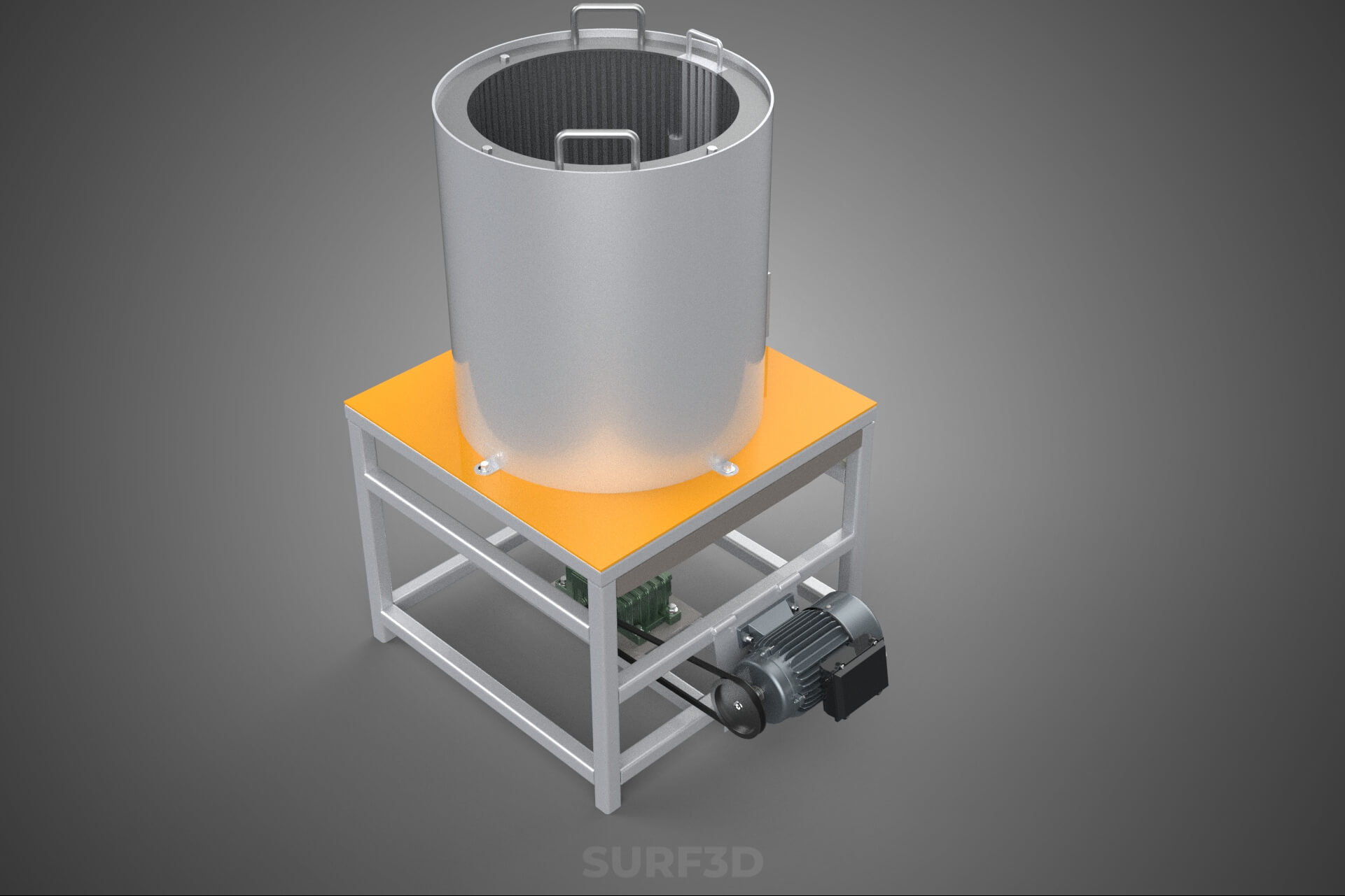 Durian Stone Flesh Separator Extractor Centrifuge Machine 3D Model