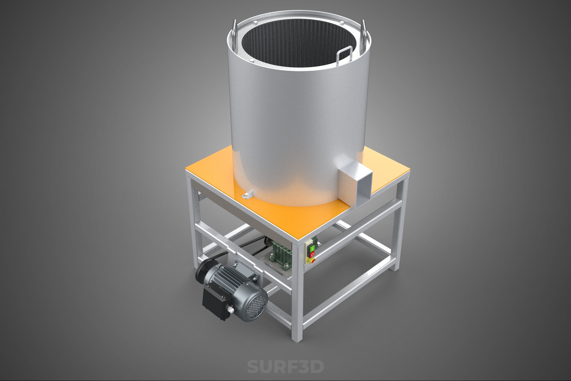 Durian Stone Flesh Separator Extractor Centrifuge Machine 3D Model