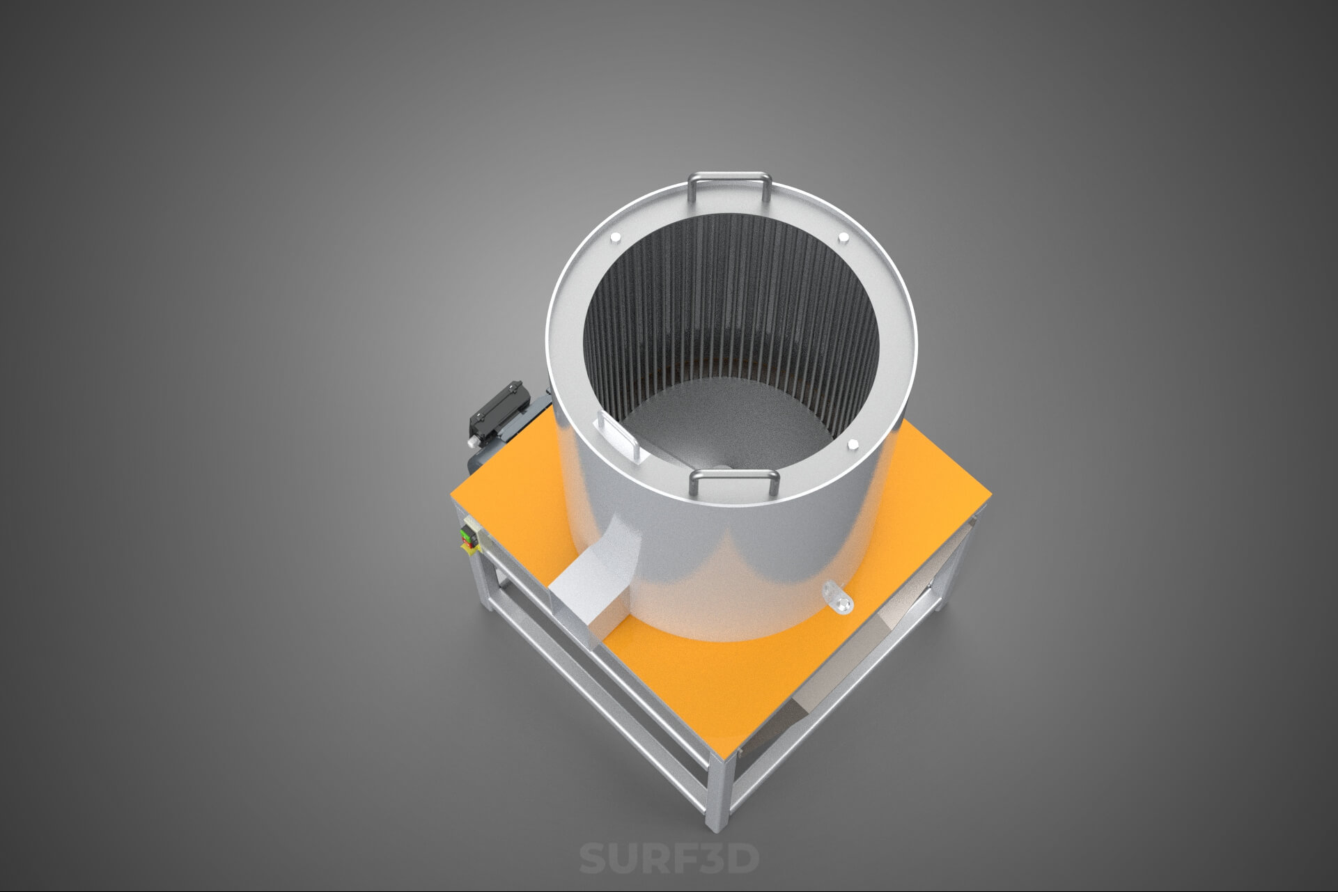 Durian Stone Flesh Separator Extractor Centrifuge Machine 3D Model