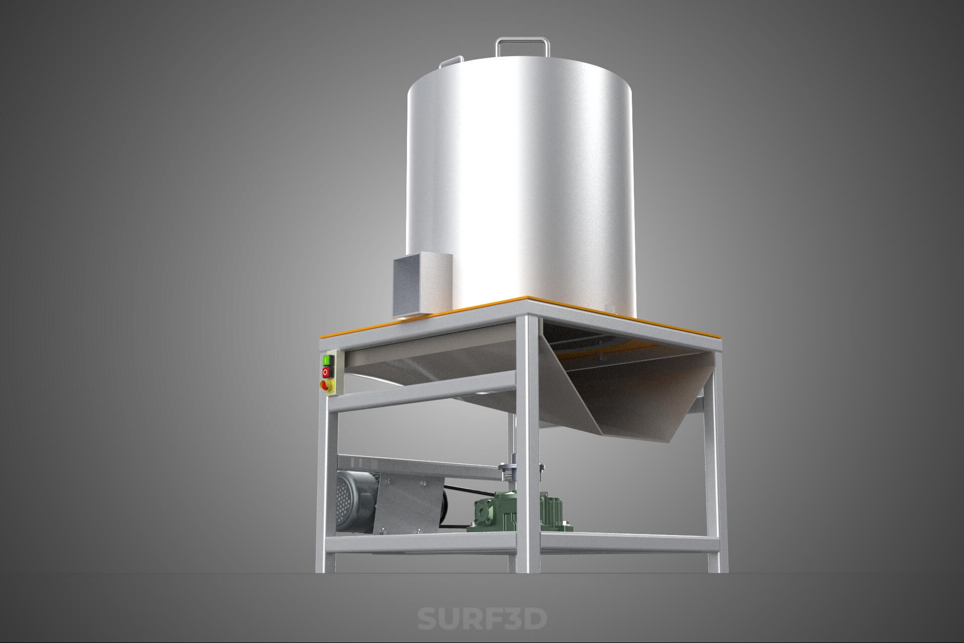 Durian Stone Flesh Separator Extractor Centrifuge Machine 3D Model