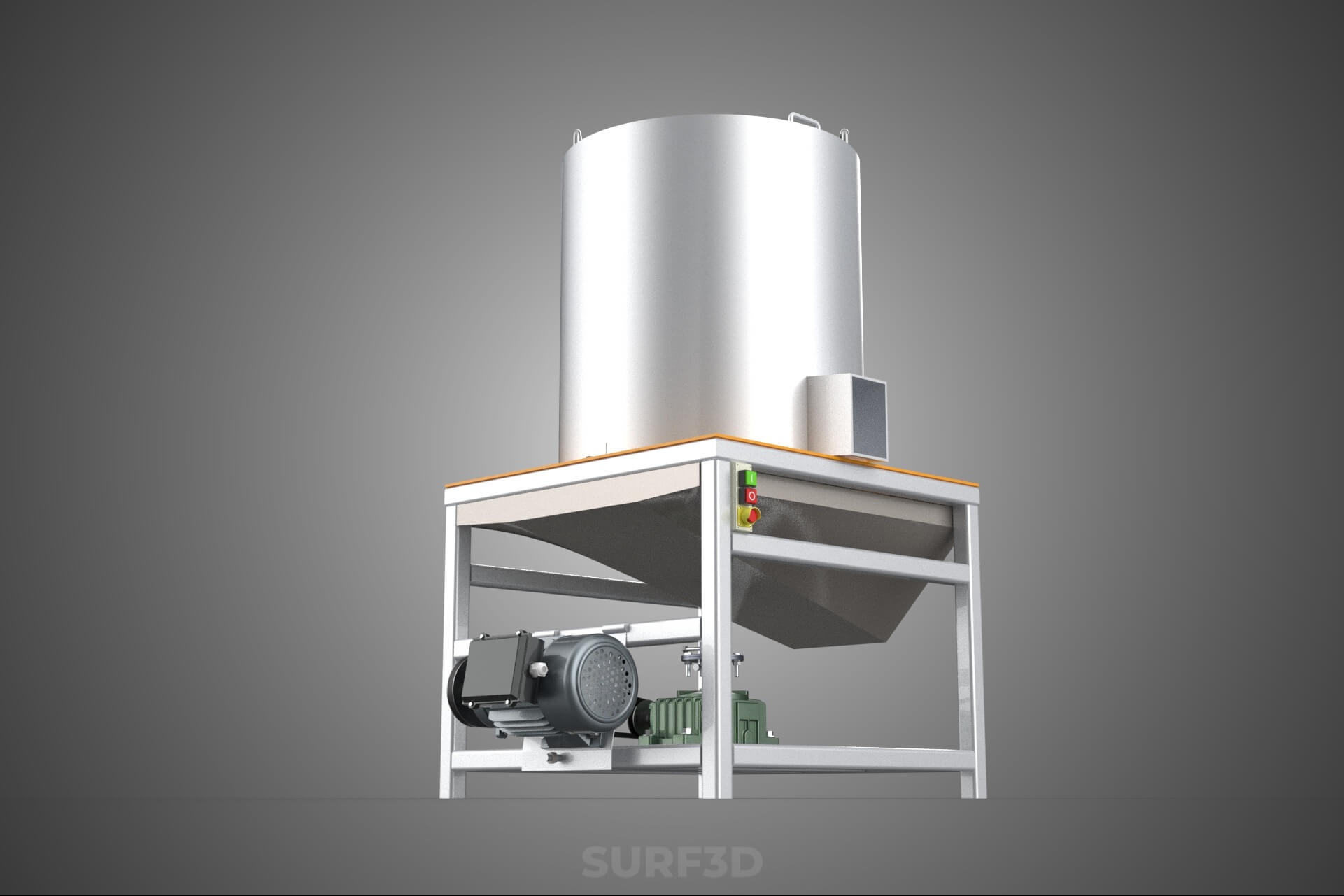 Durian Stone Flesh Separator Extractor Centrifuge Machine 3D Model