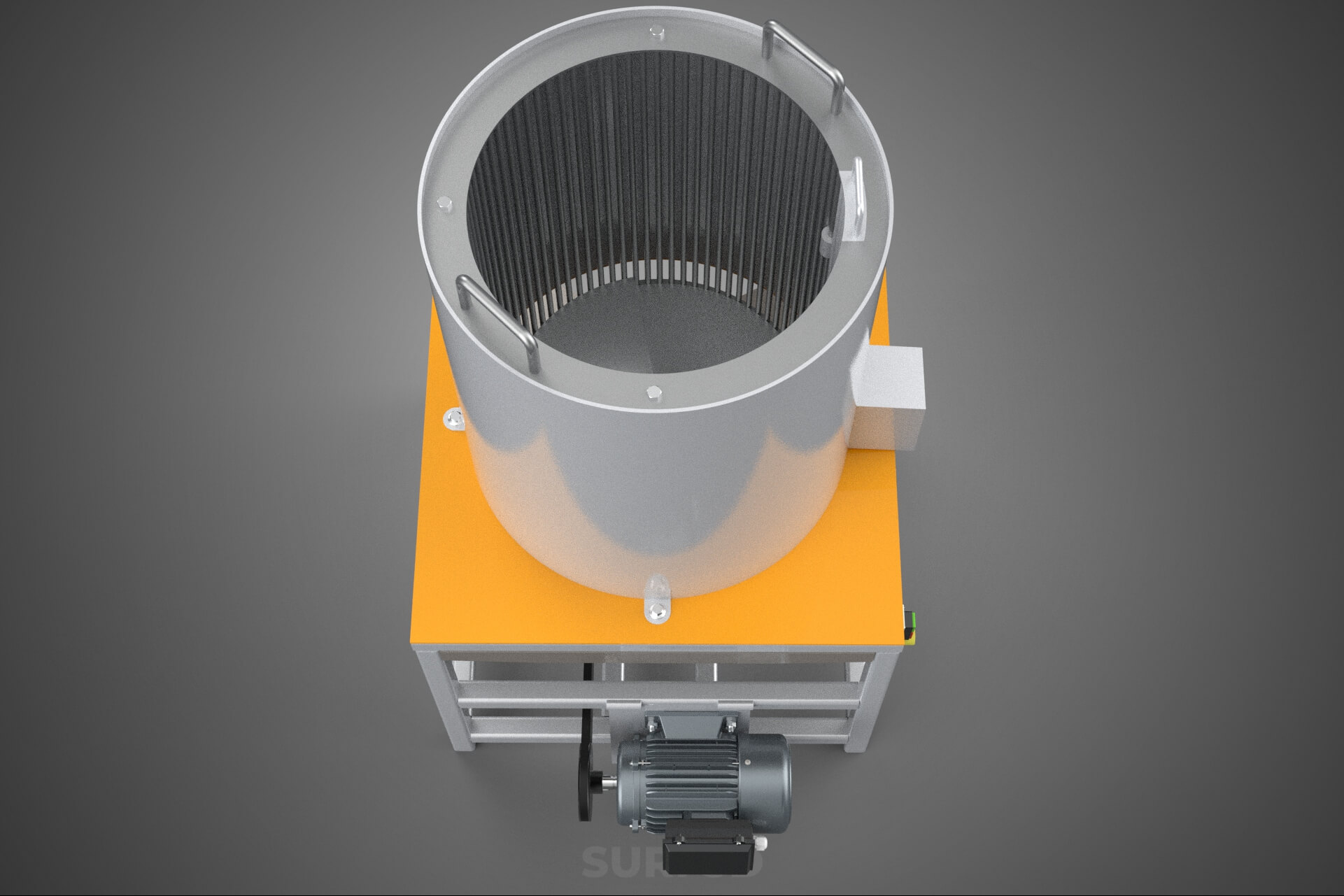 Durian Stone Flesh Separator Extractor Centrifuge Machine 3D Model