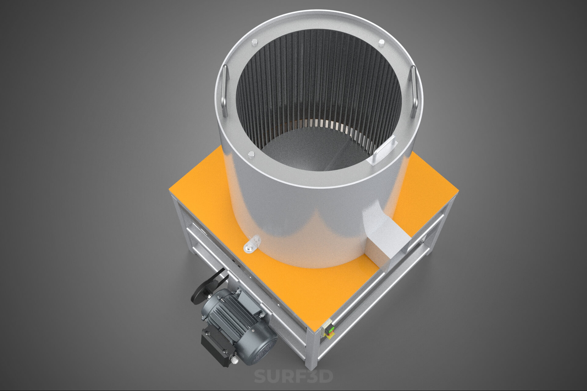 Durian Stone Flesh Separator Extractor Centrifuge Machine 3D Model