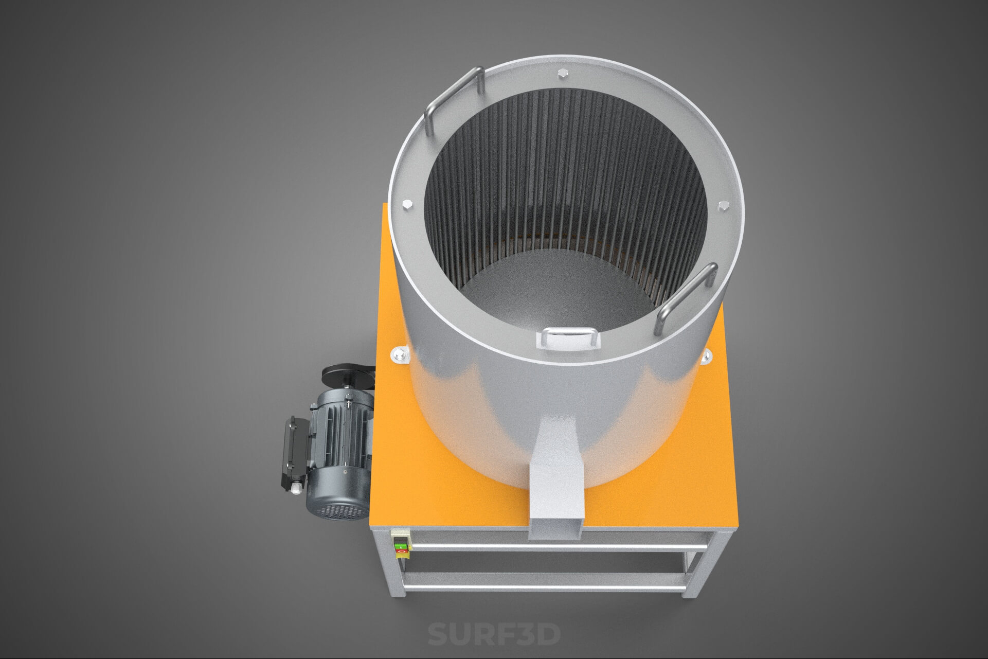 Durian Stone Flesh Separator Extractor Centrifuge Machine 3D Model