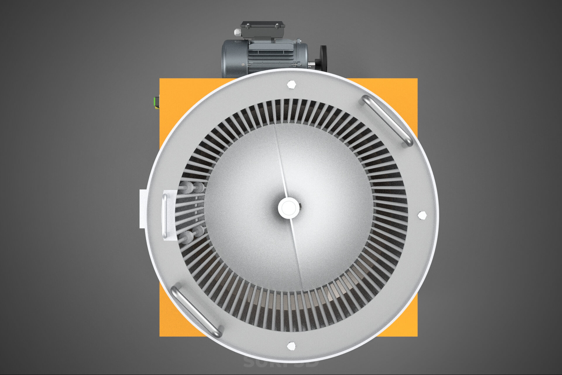 Durian Stone Flesh Separator Extractor Centrifuge Machine 3D Model