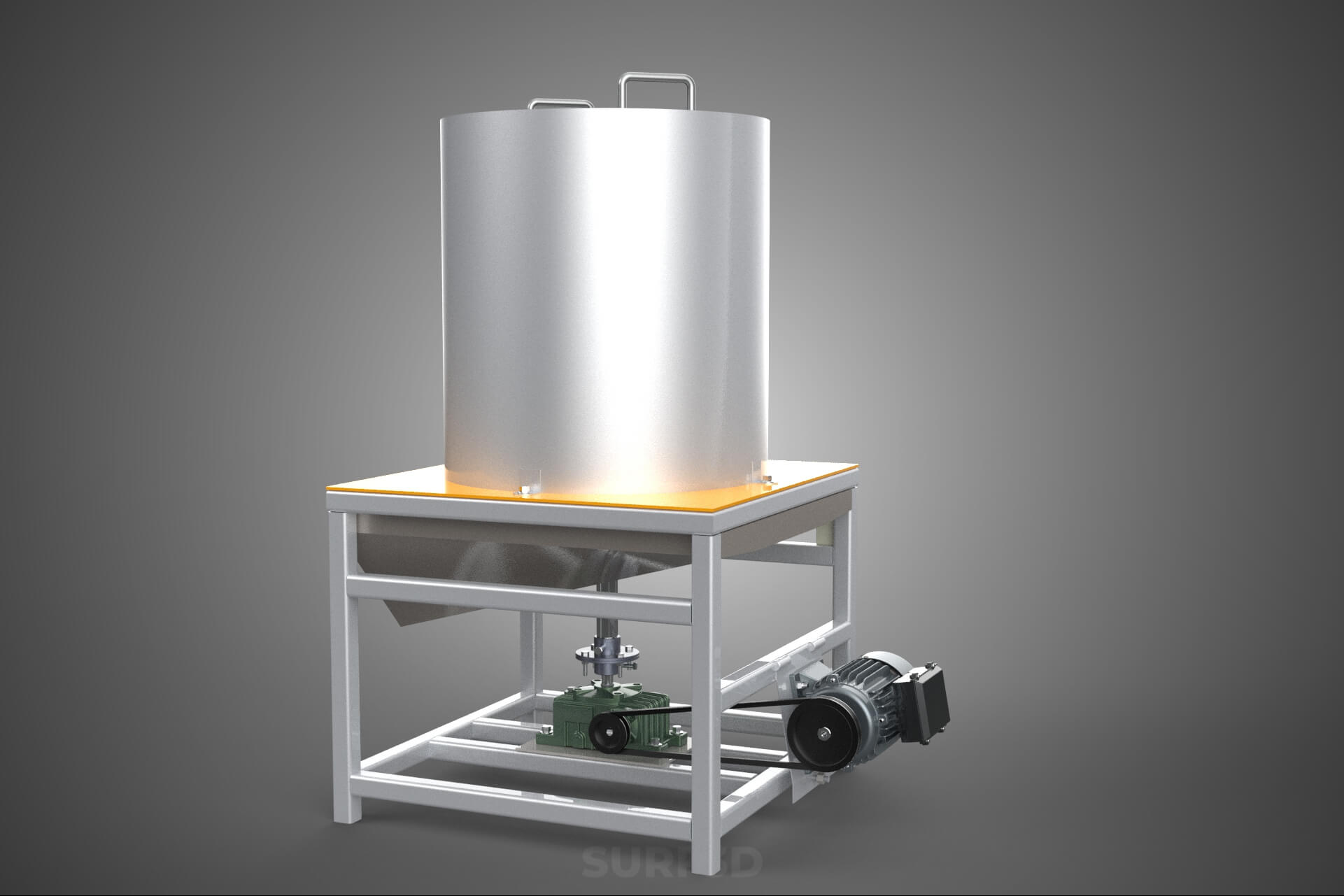 Durian Stone Flesh Separator Extractor Centrifuge Machine 3D Model