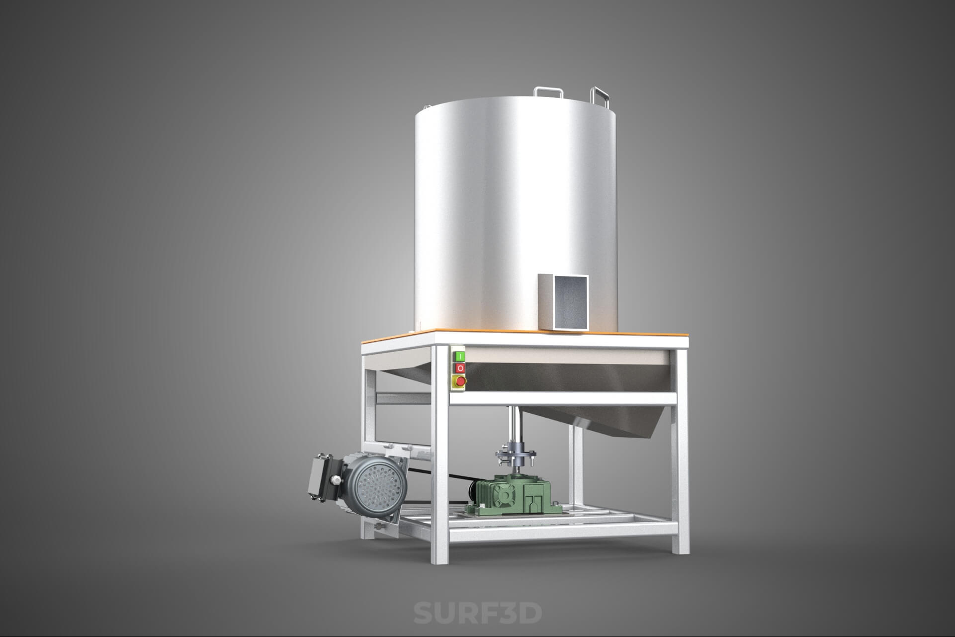 Durian Stone Flesh Separator Extractor Centrifuge Machine 3D Model