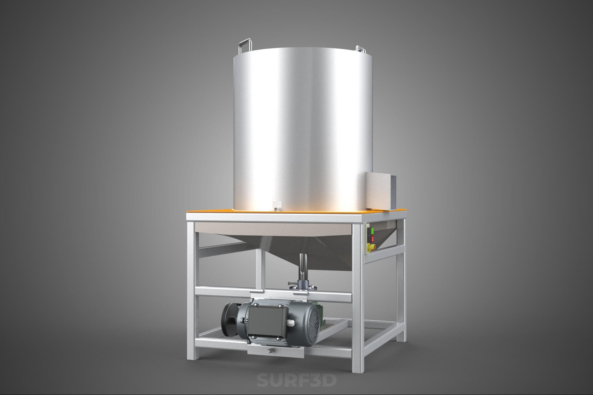 Durian Stone Flesh Separator Extractor Centrifuge Machine 3D Model