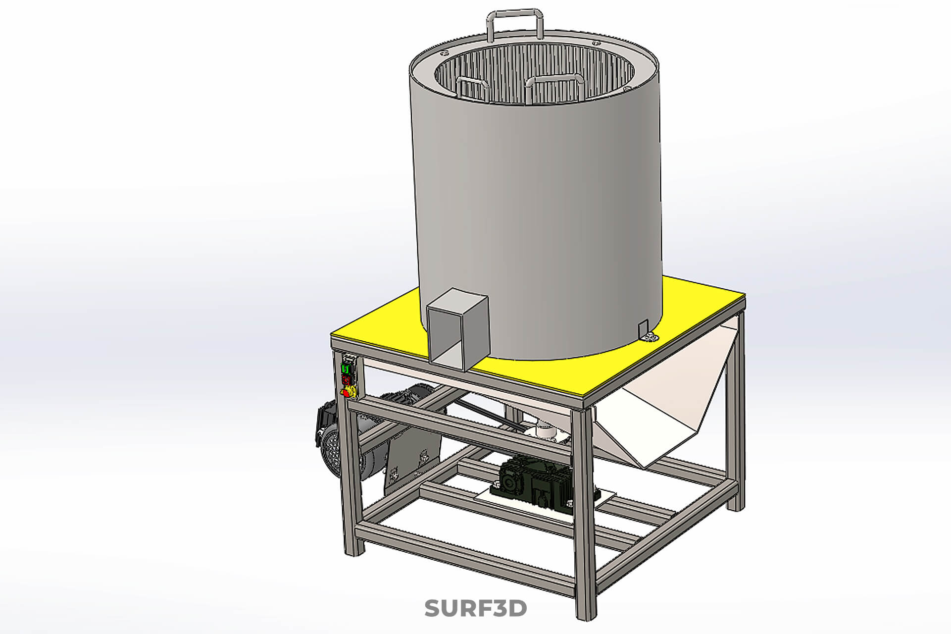 Durian Stone Flesh Separator Extractor Centrifuge Machine 3D Model