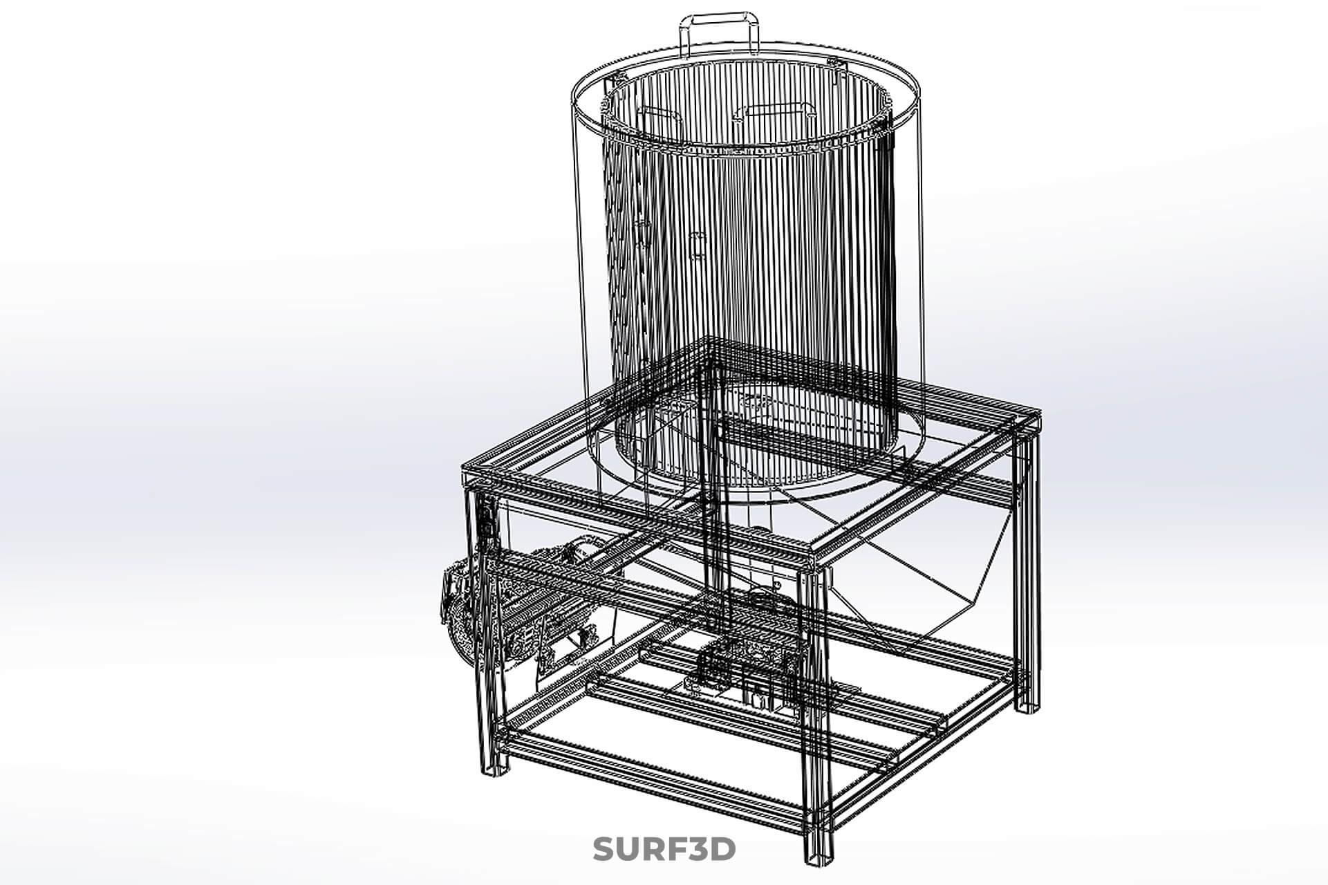 Durian Stone Flesh Separator Extractor Centrifuge Machine 3D Model