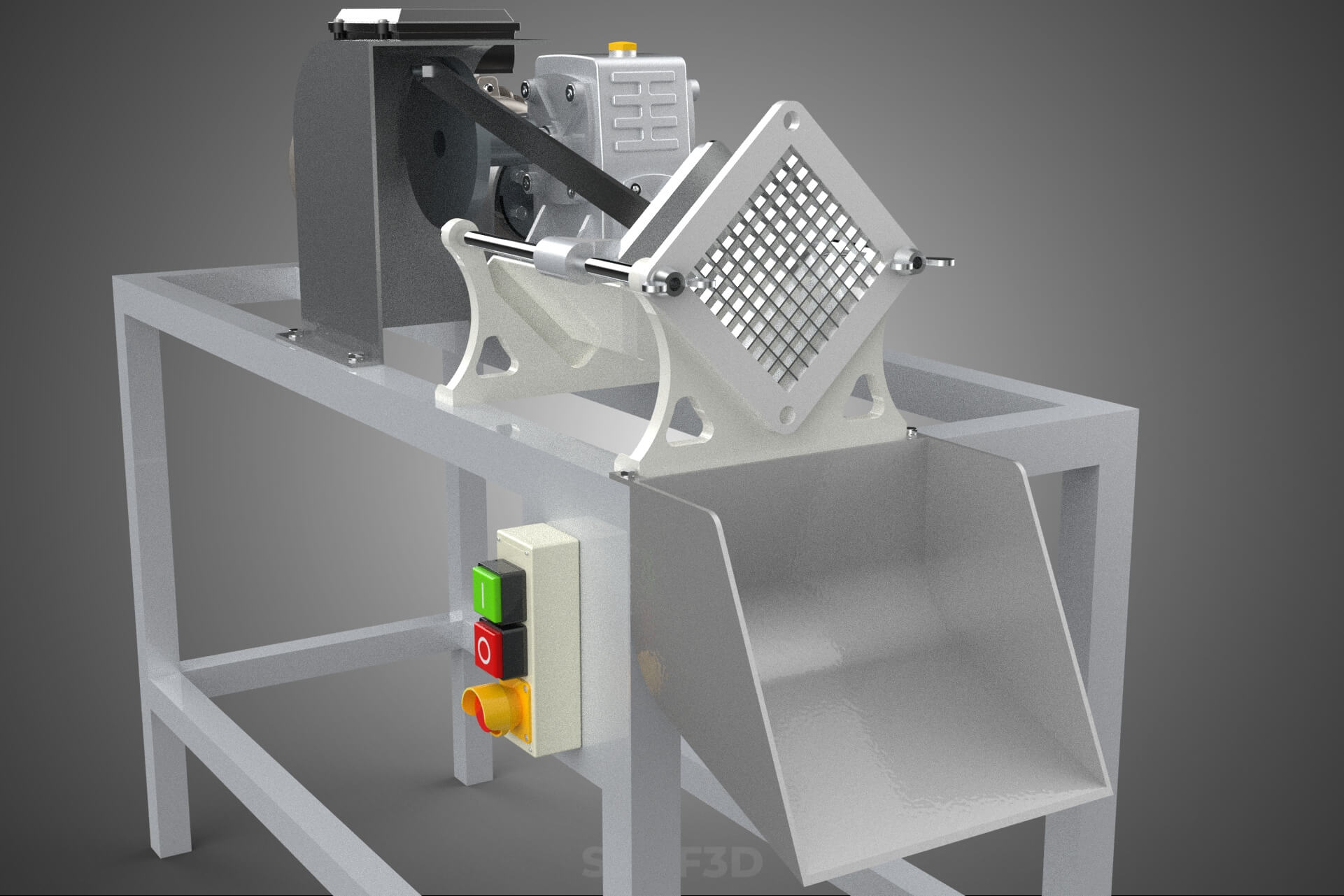 Electric French Fry Fries Potato Chip Cutter Slicer Machine 3D Model