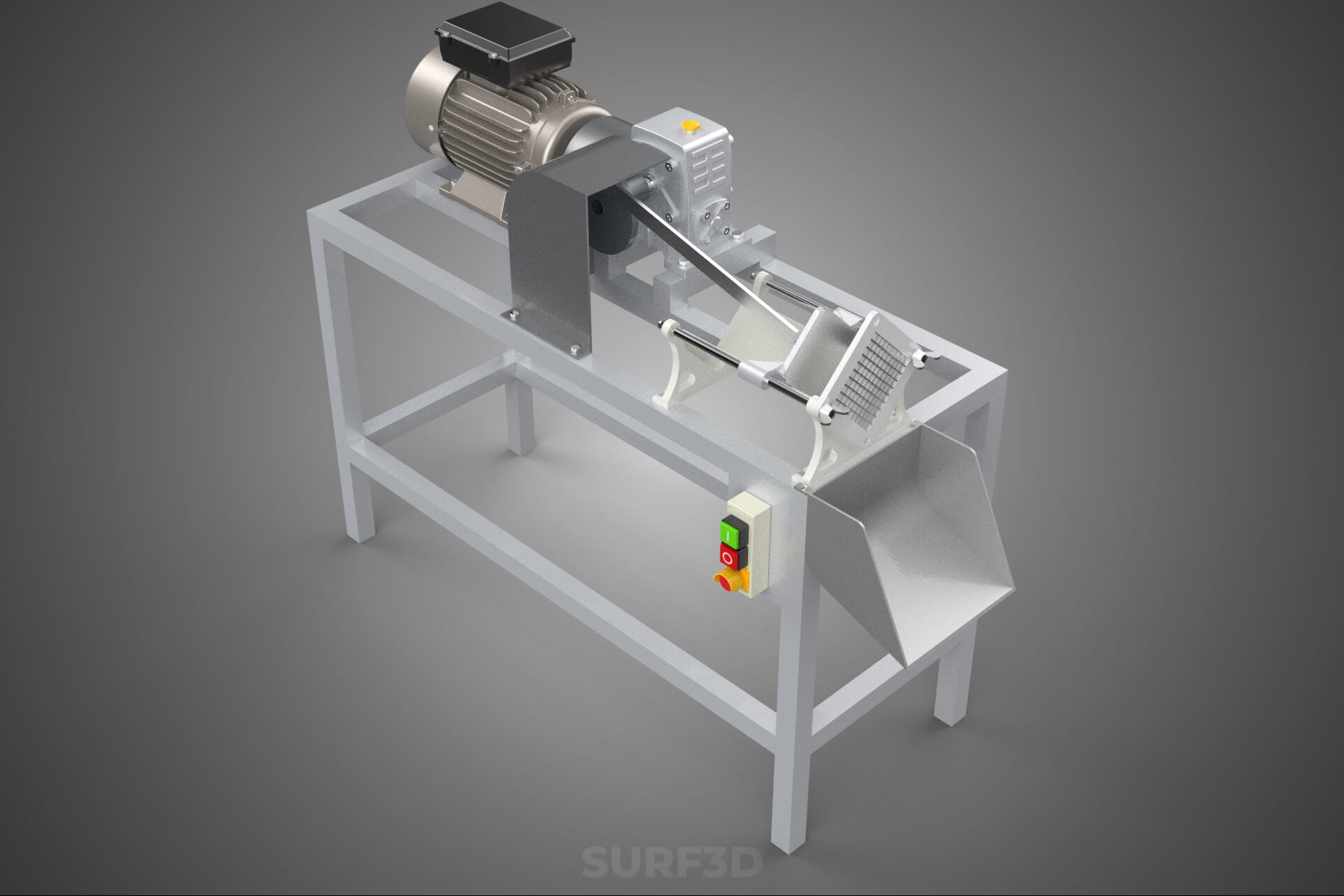 Electric French Fry Fries Potato Chip Cutter Slicer Machine 3D Model