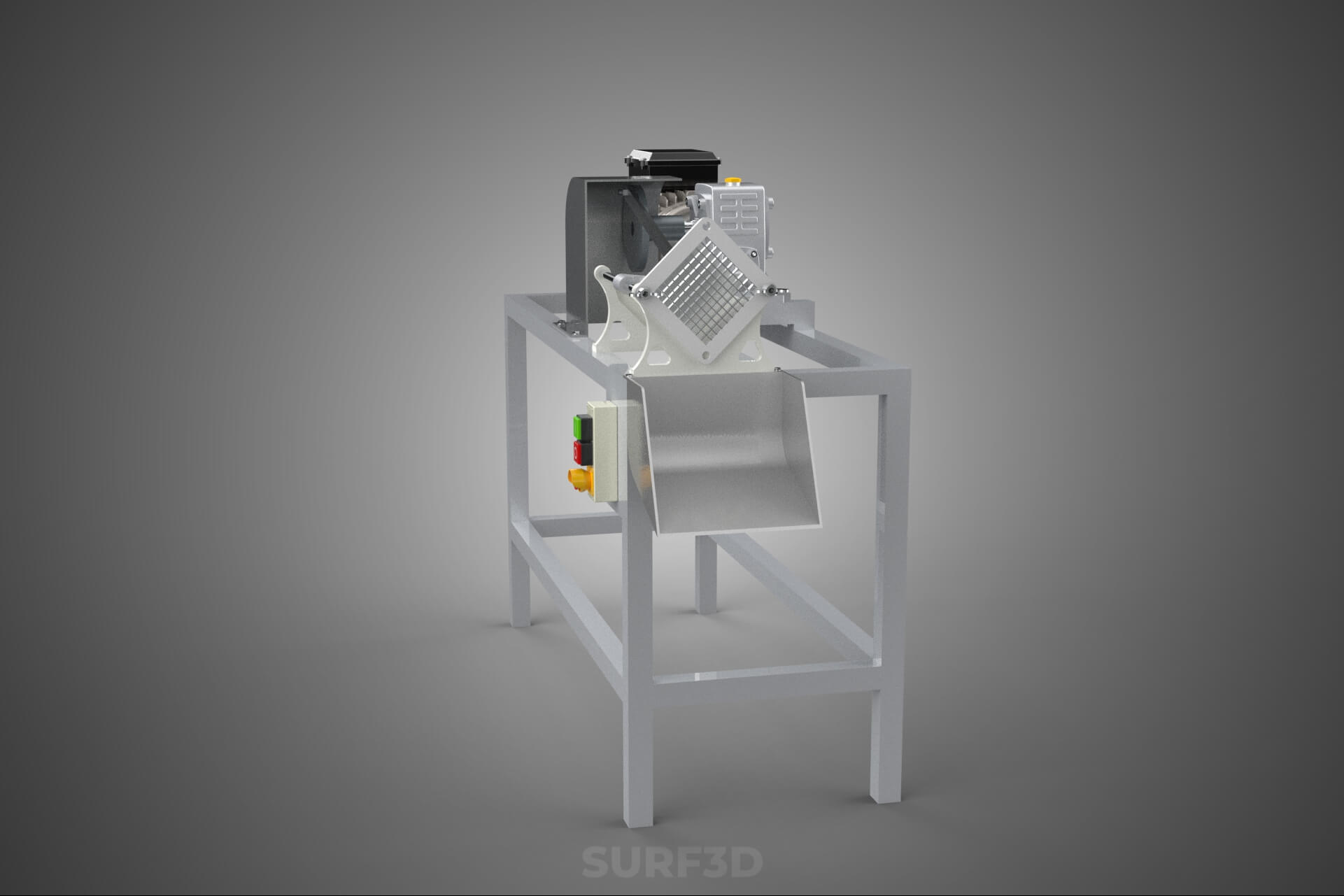 Electric French Fry Fries Potato Chip Cutter Slicer Machine 3D Model