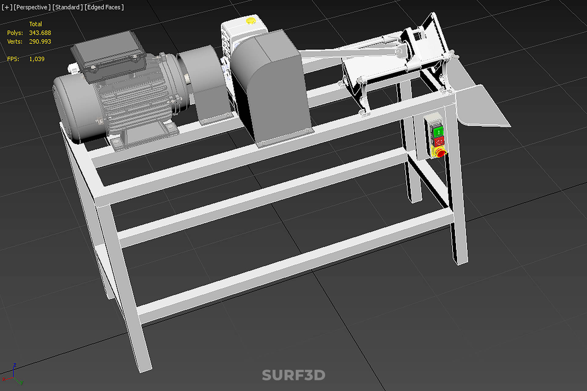 Electric French Fry Fries Potato Chip Cutter Slicer Machine 3D Model