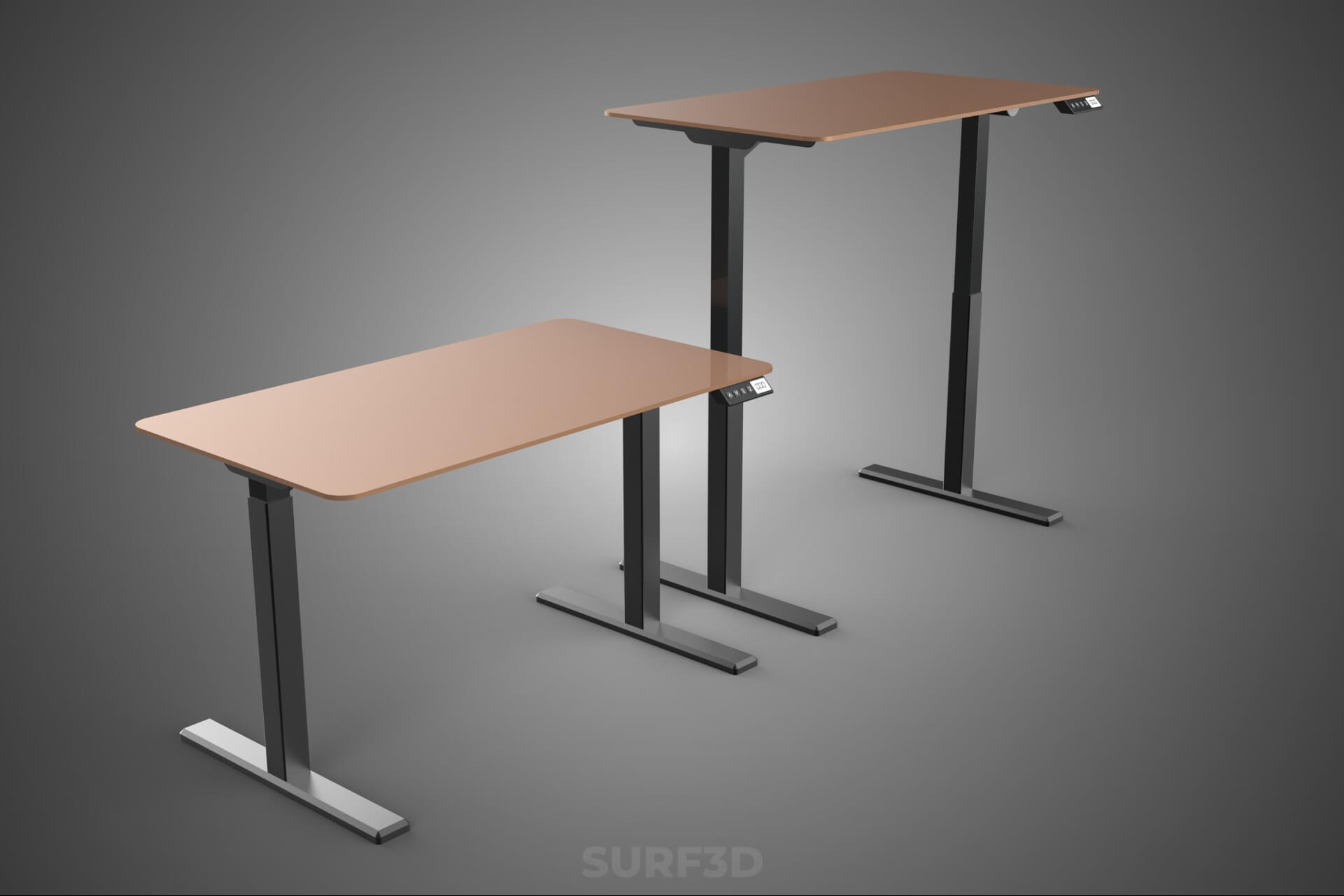 Electric Sit Standing Work Desk Table Lift Height Adjustable 3D Model