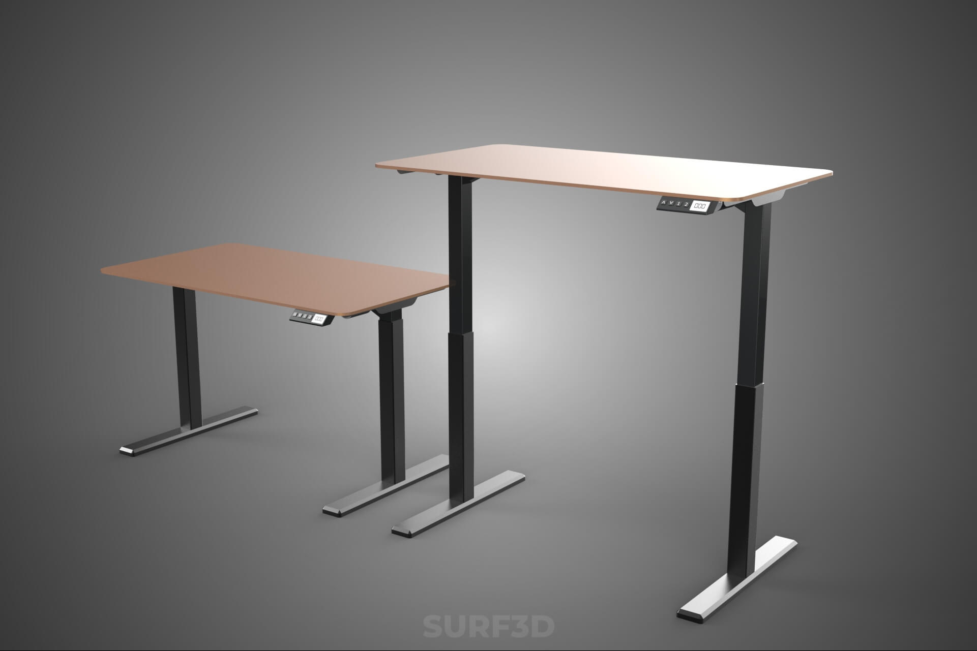 Electric Sit Standing Work Desk Table Lift Height Adjustable 3D Model