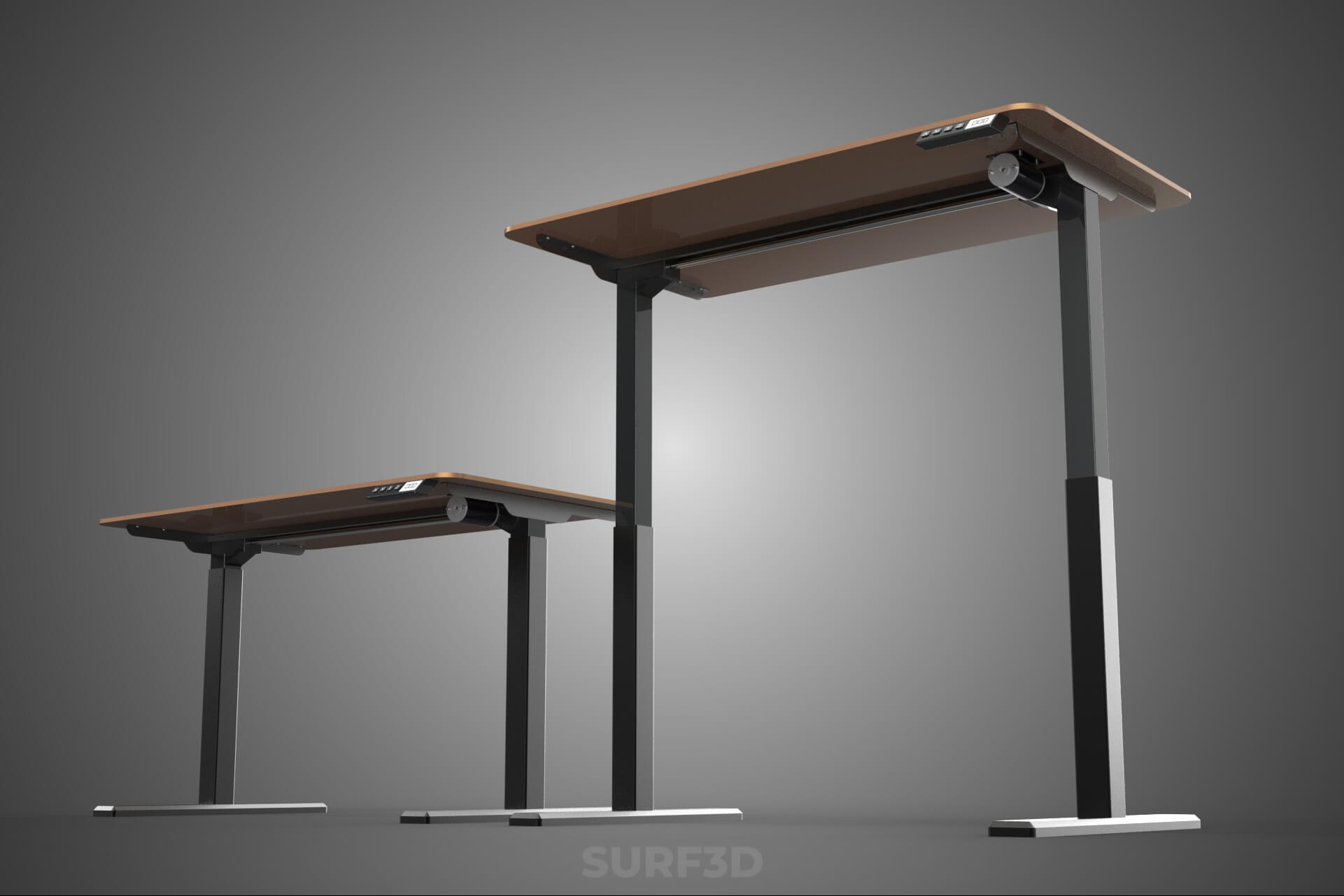 Electric Sit Standing Work Desk Table Lift Height Adjustable 3D Model