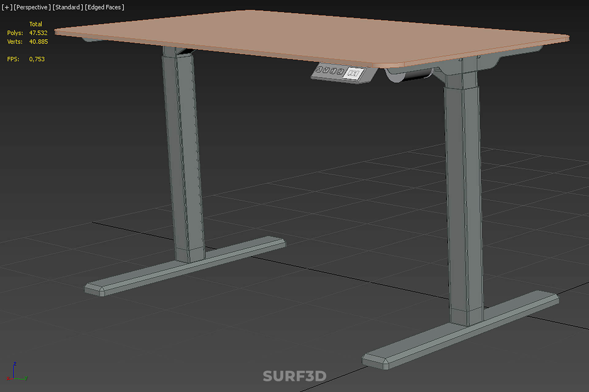 Electric Sit Standing Work Desk Table Lift Height Adjustable 3D Model
