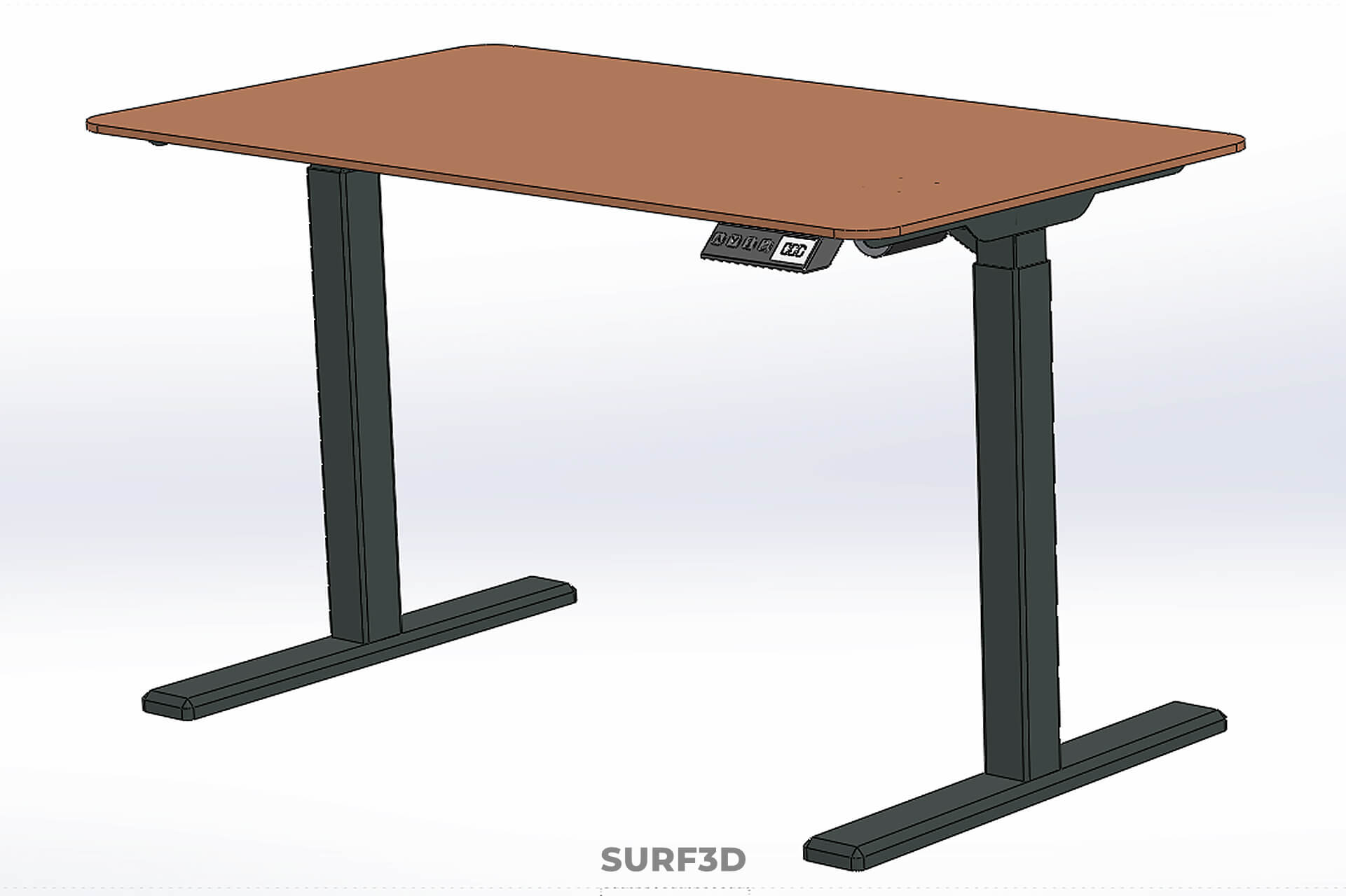 Electric Sit Standing Work Desk Table Lift Height Adjustable 3D Model