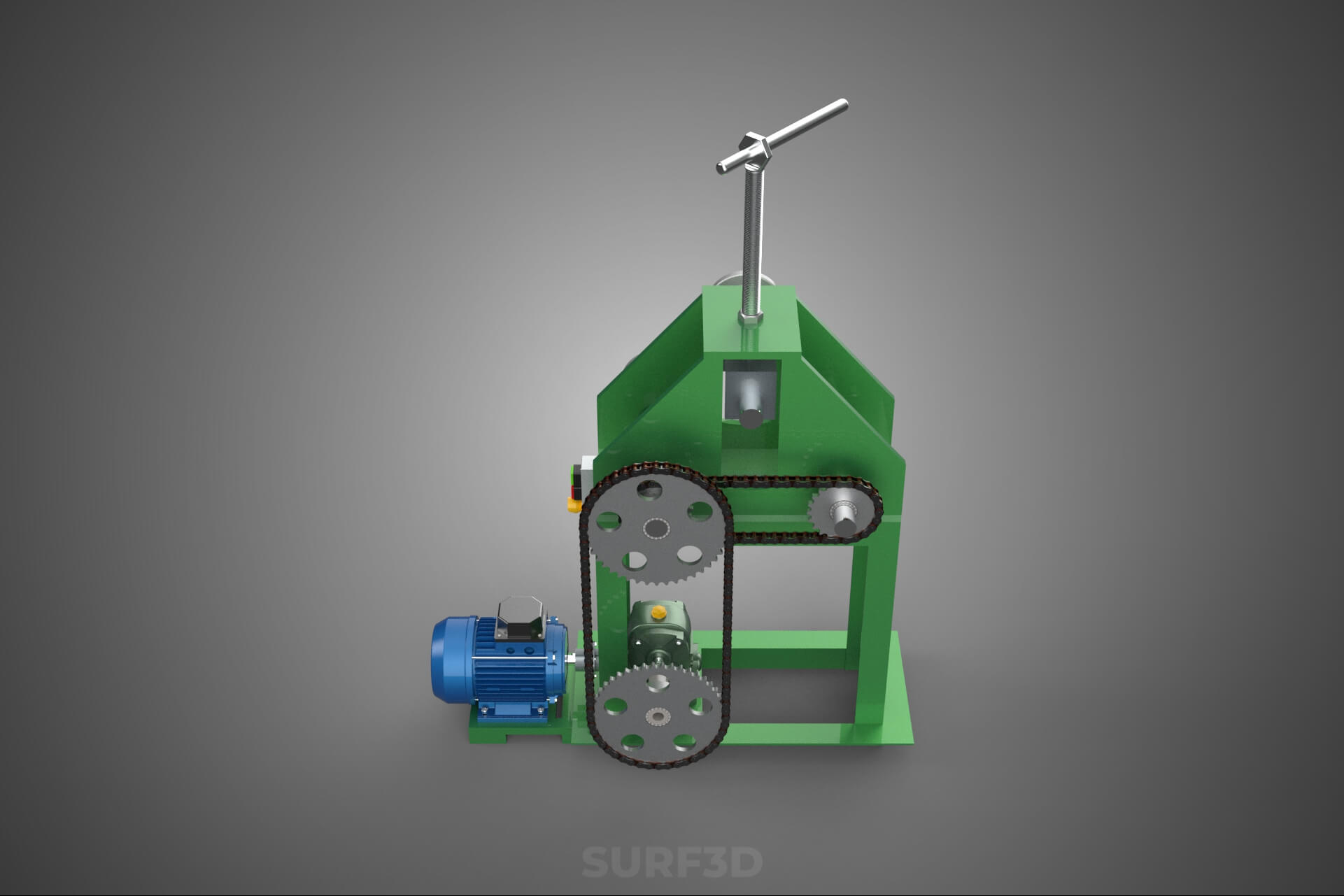 Electric Tube Pipe Bender Rolling Roller Arc Bending Machine 3D Model