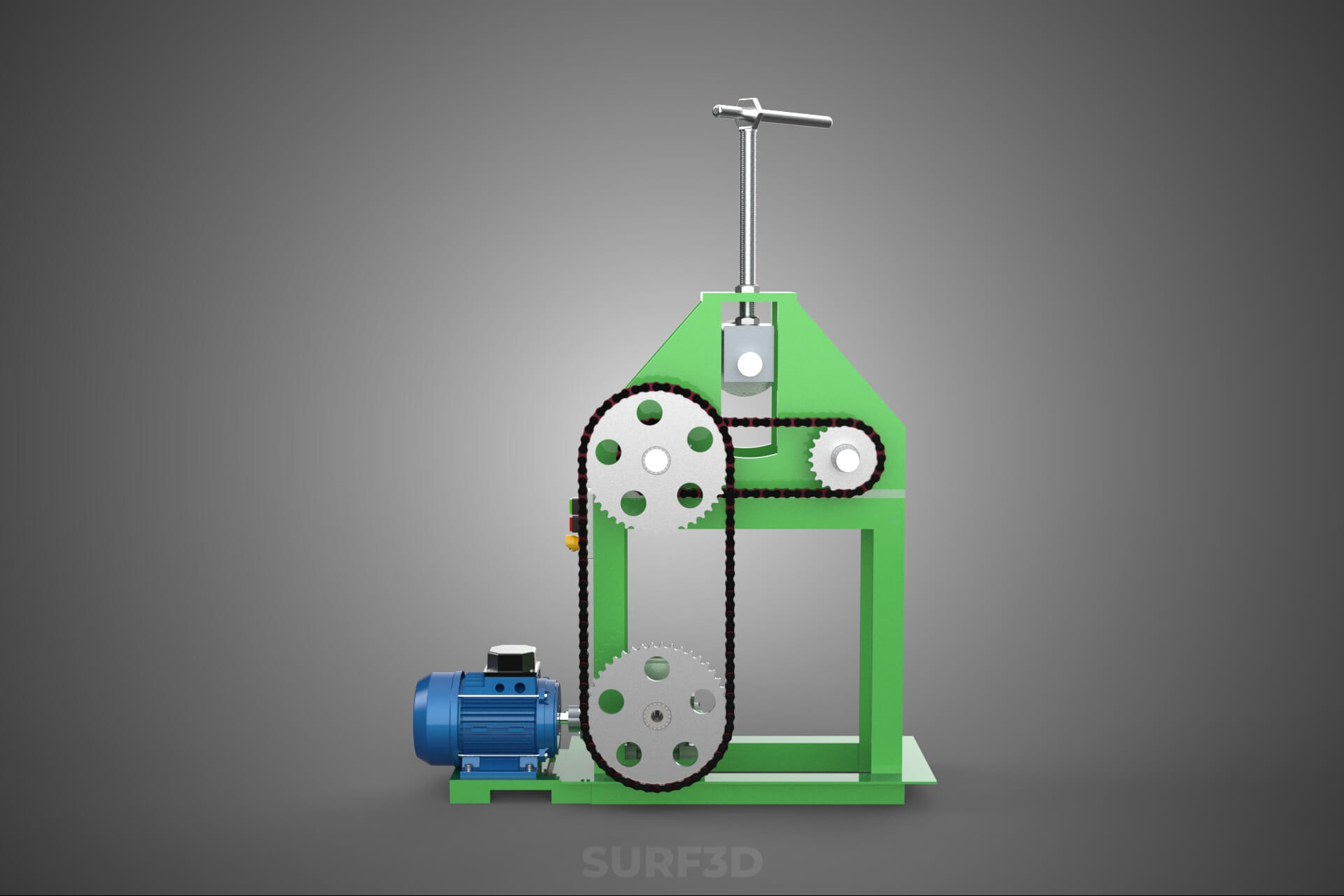 Electric Tube Pipe Bender Rolling Roller Arc Bending Machine 3D Model