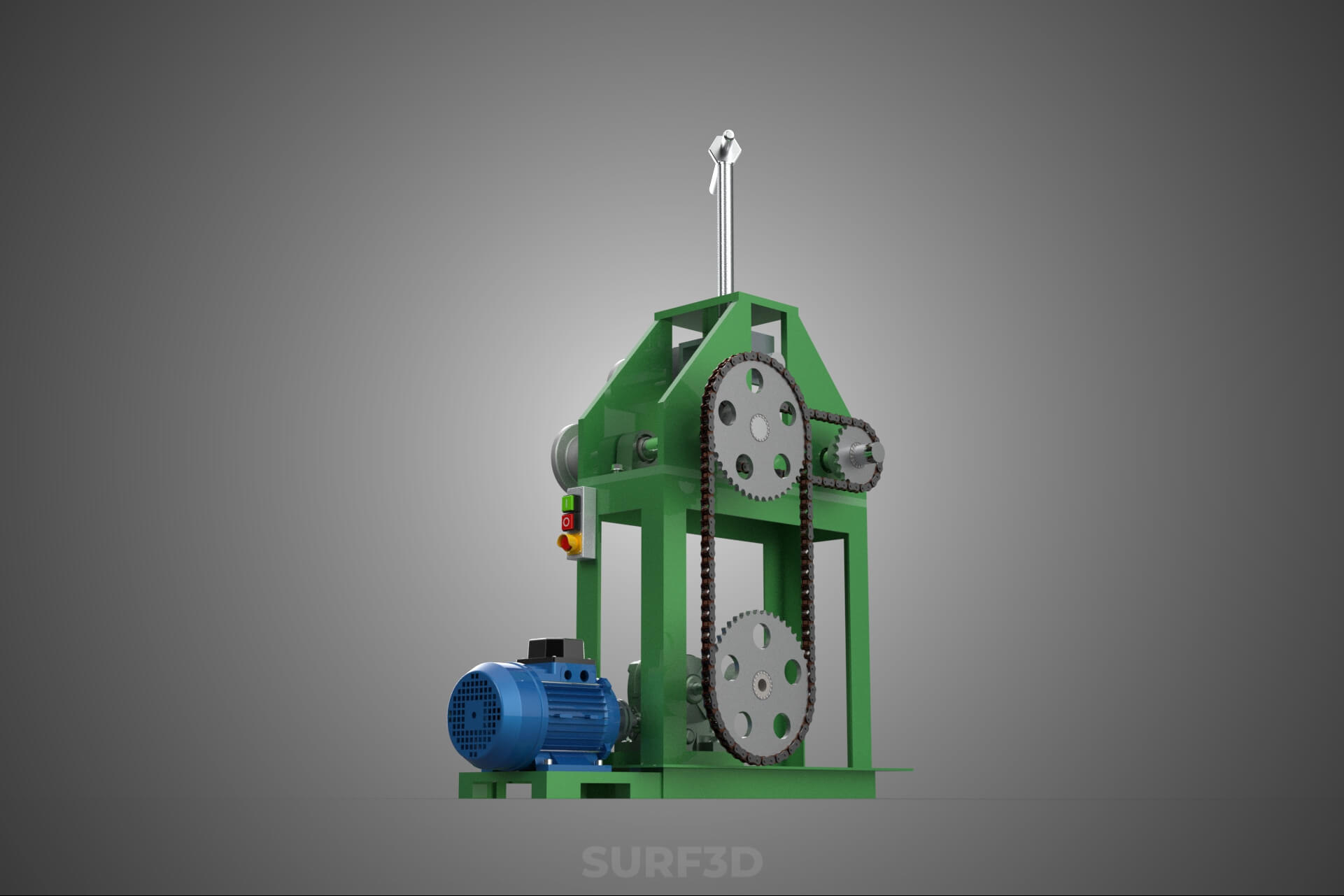 Electric Tube Pipe Bender Rolling Roller Arc Bending Machine 3D Model