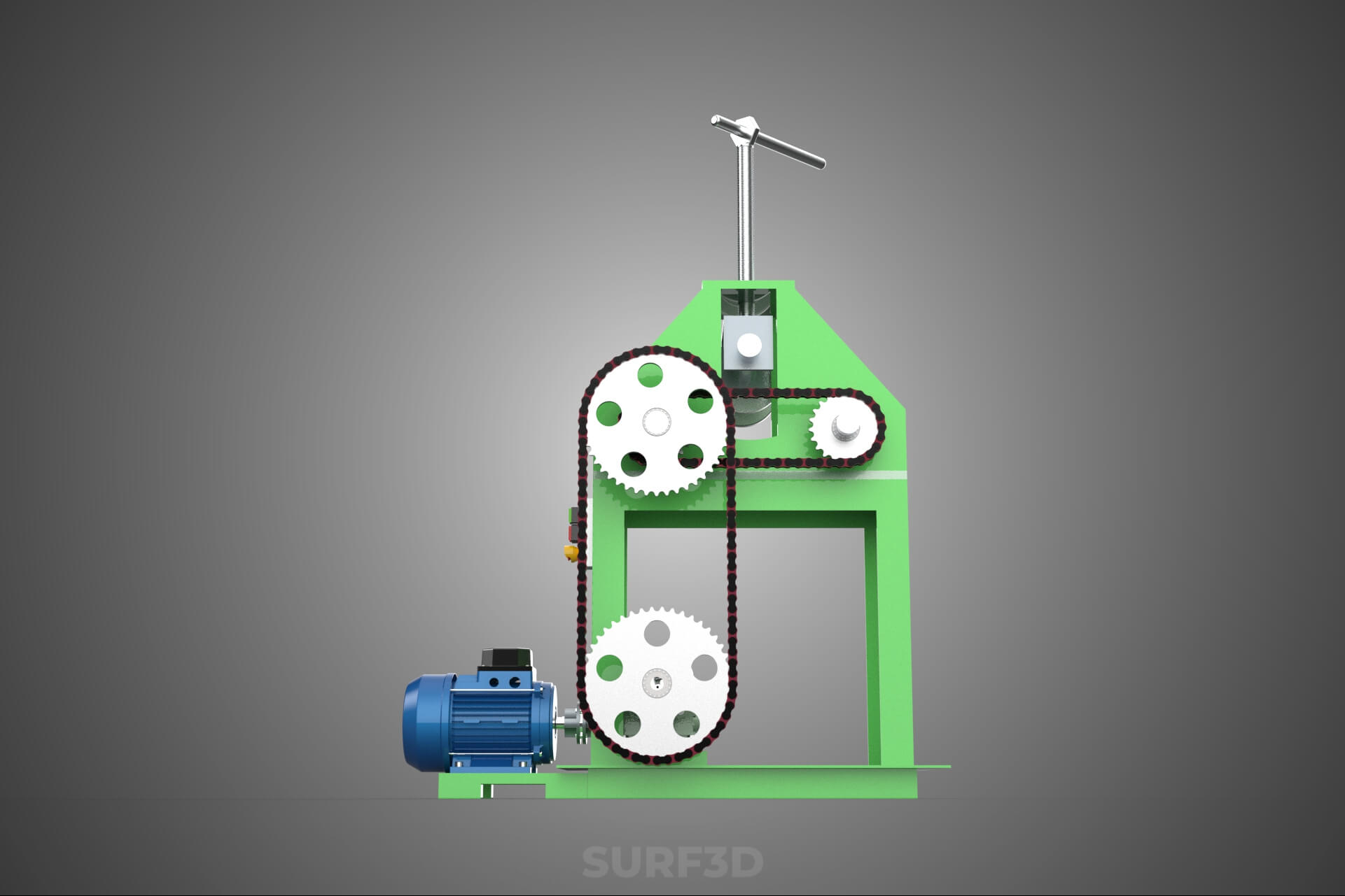 Electric Tube Pipe Bender Rolling Roller Arc Bending Machine 3D Model
