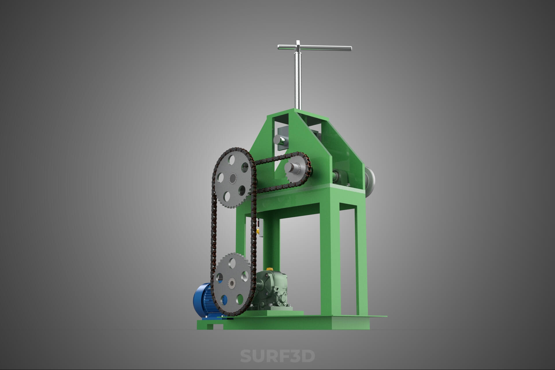 Electric Tube Pipe Bender Rolling Roller Arc Bending Machine 3D Model