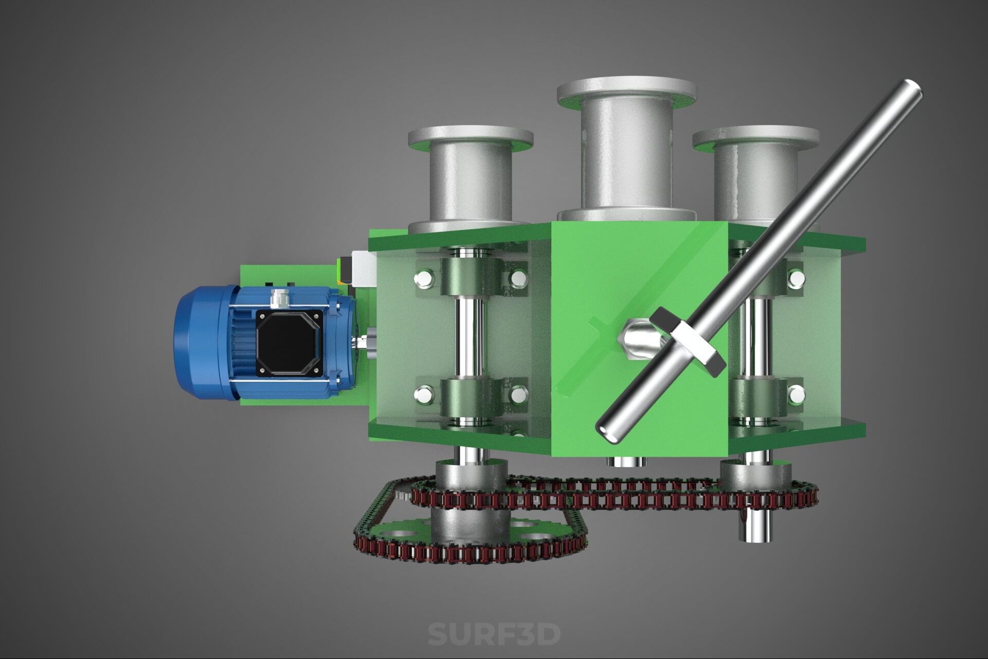 Electric Tube Pipe Bender Rolling Roller Arc Bending Machine 3D Model