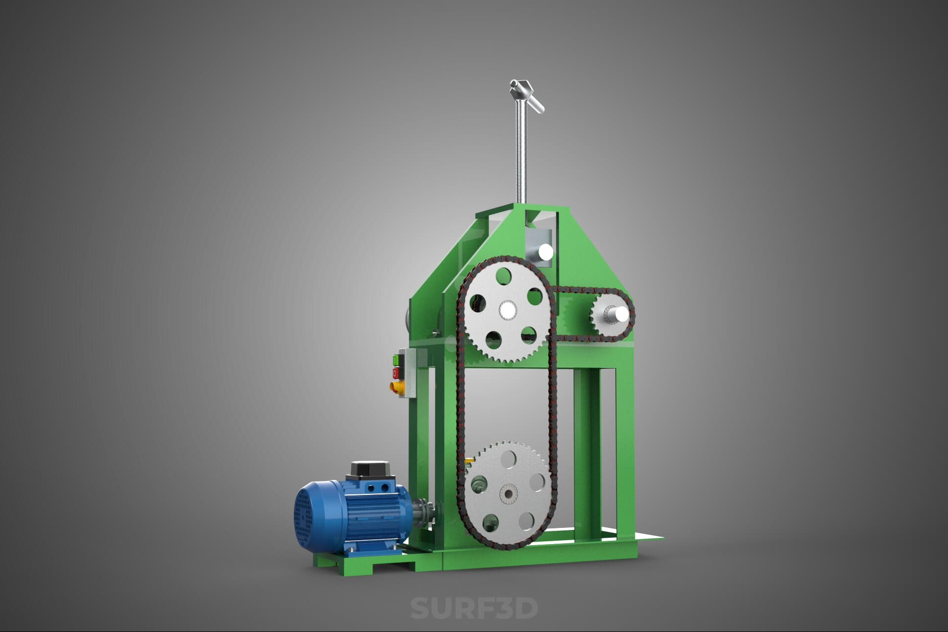 Electric Tube Pipe Bender Rolling Roller Arc Bending Machine 3D Model