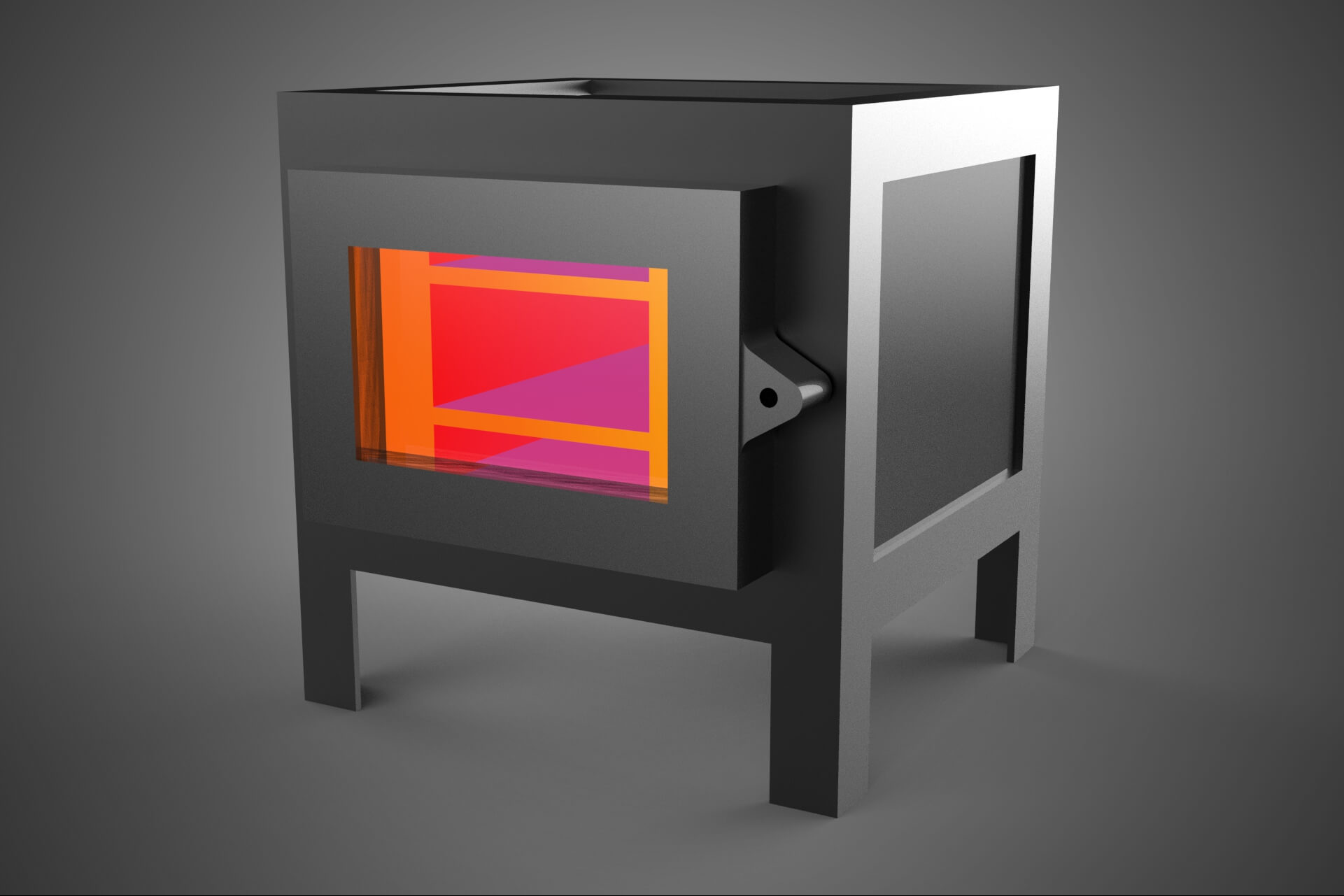 Forge Melting Furnace Treatment Forging Kiln Oven Burner Hot 3D Model