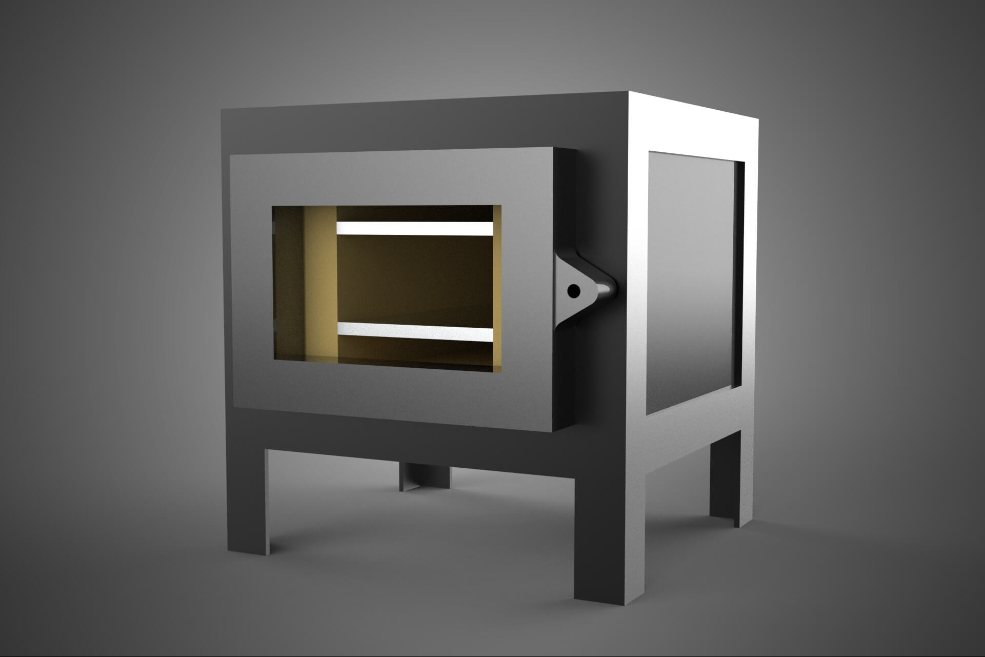 Forge Melting Furnace Treatment Forging Kiln Oven Burner Hot 3D Model