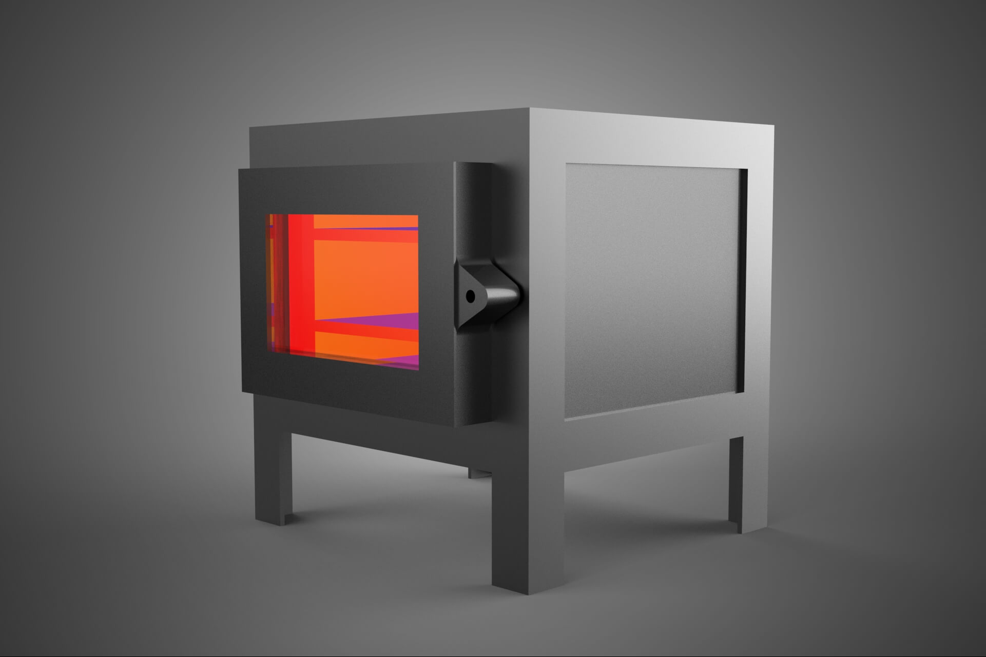 Forge Melting Furnace Treatment Forging Kiln Oven Burner Hot 3D Model