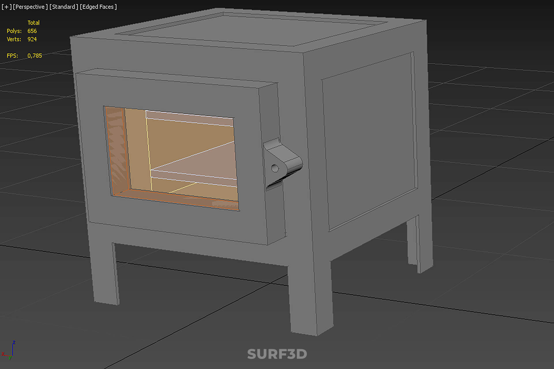 Forge Melting Furnace Treatment Forging Kiln Oven Burner Hot 3D Model