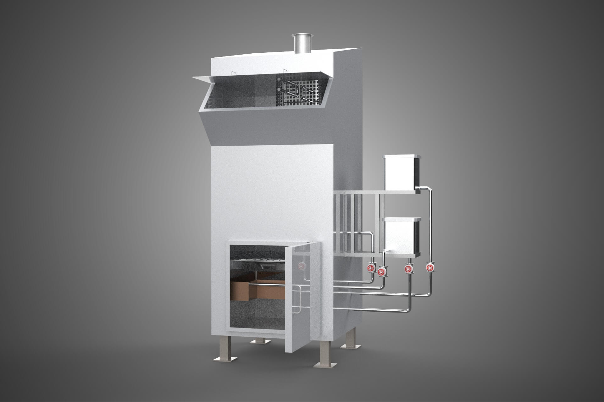 Incinerator Burner Waste Disposal Cremation Furnace Machine 3D Model