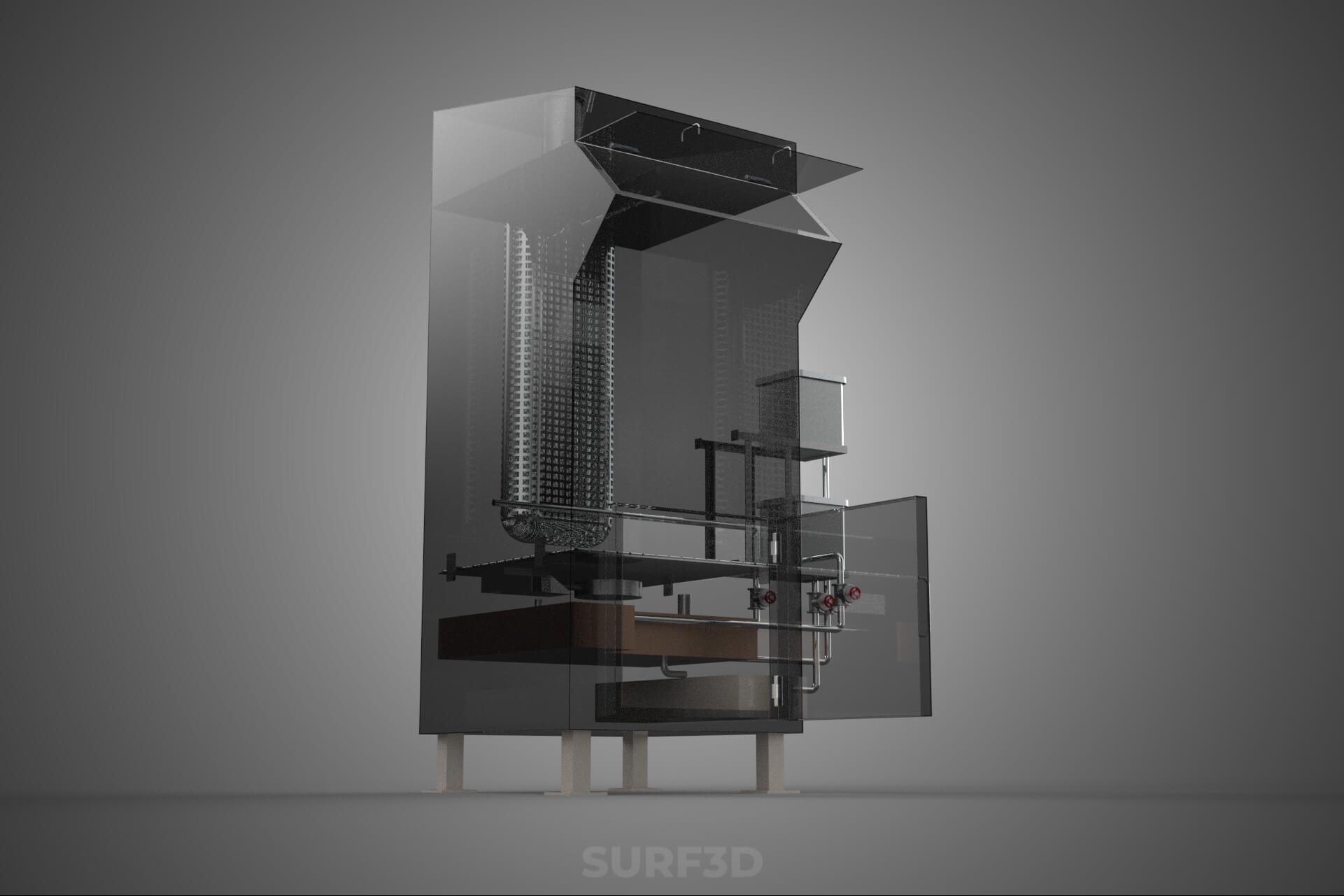 Incinerator Burner Waste Disposal Cremation Furnace Machine 3D Model
