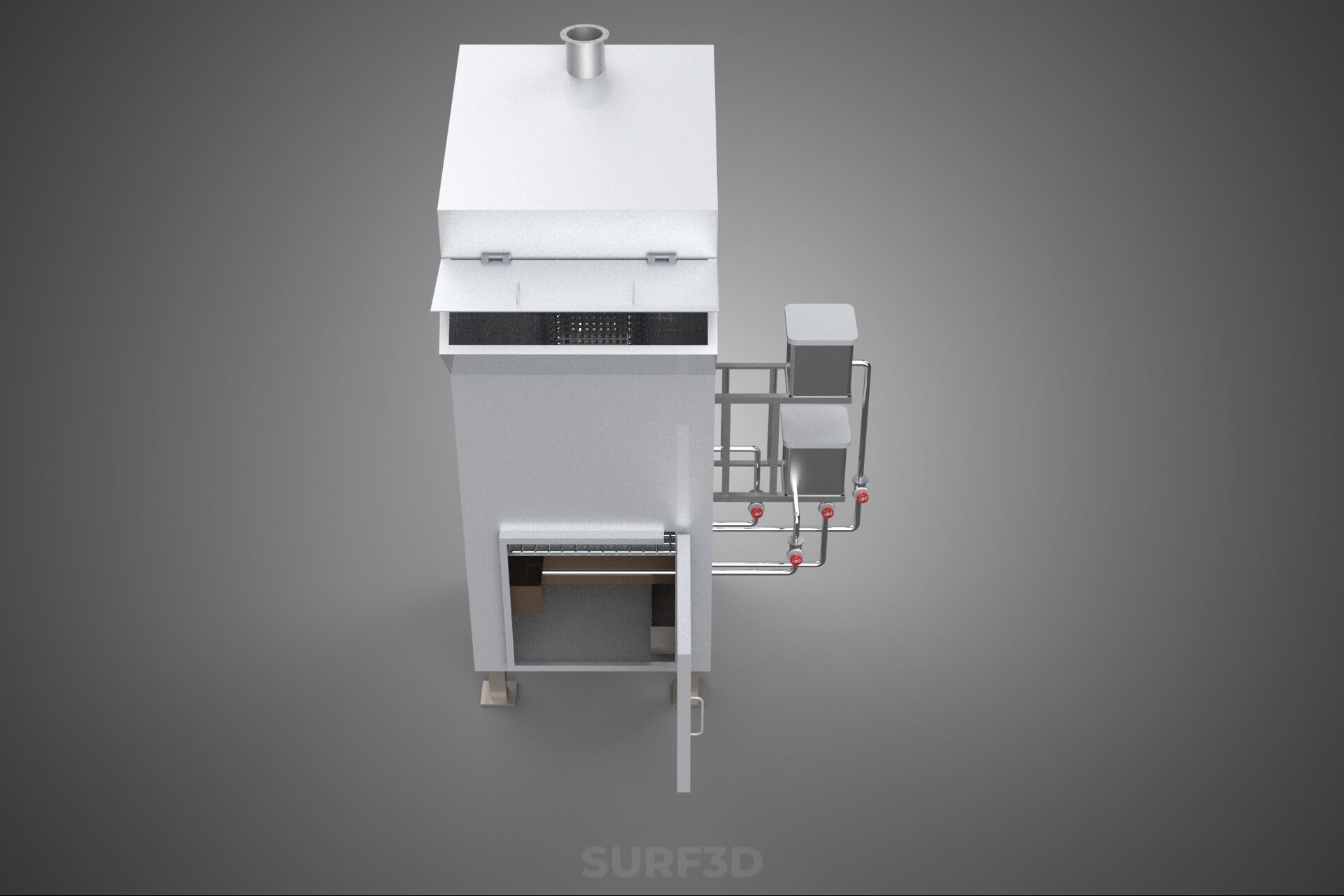 Incinerator Burner Waste Disposal Cremation Furnace Machine 3D Model