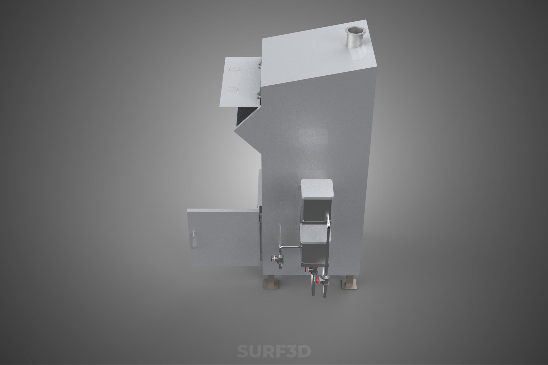 Incinerator Burner Waste Disposal Cremation Furnace Machine 3D Model