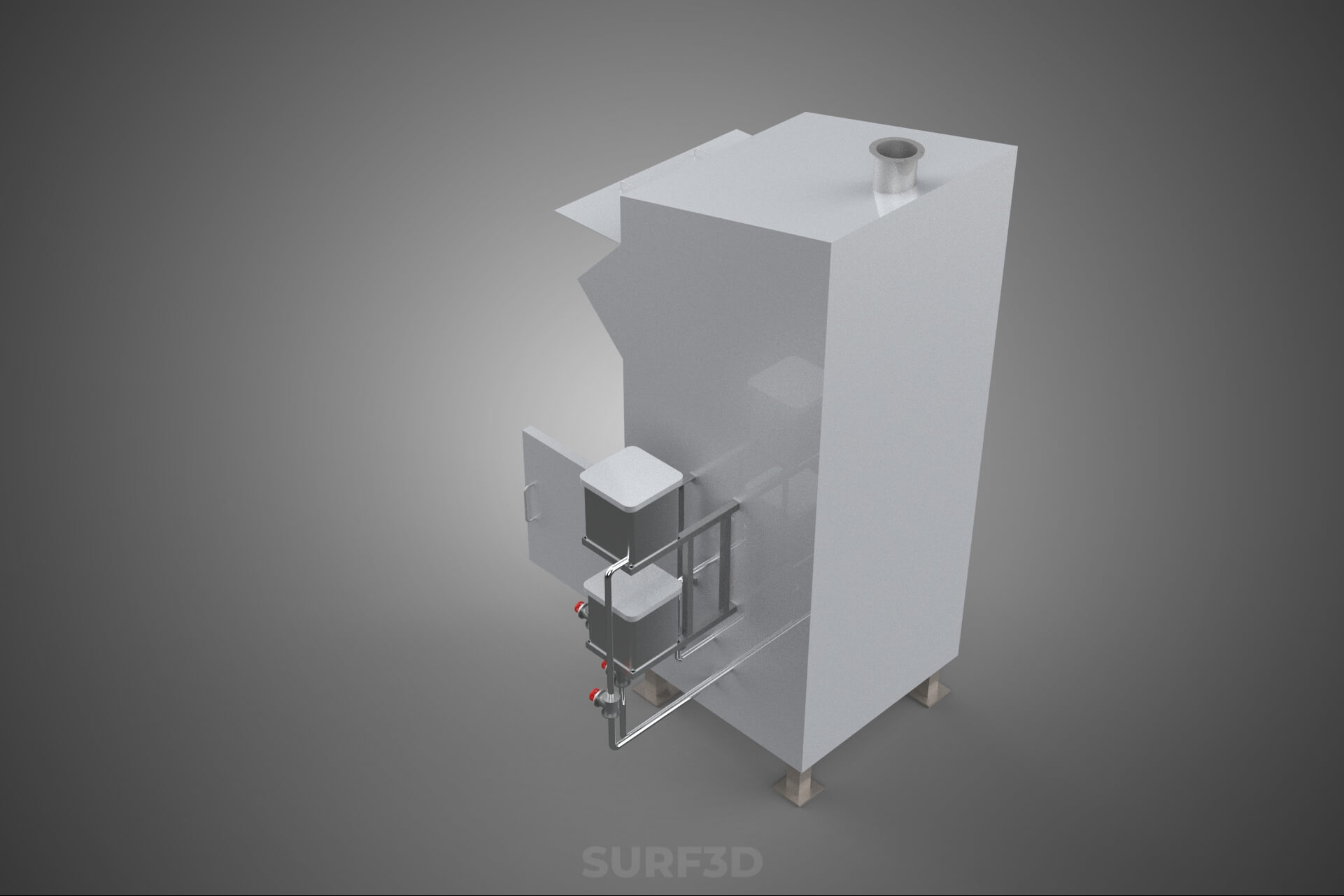 Incinerator Burner Waste Disposal Cremation Furnace Machine 3D Model