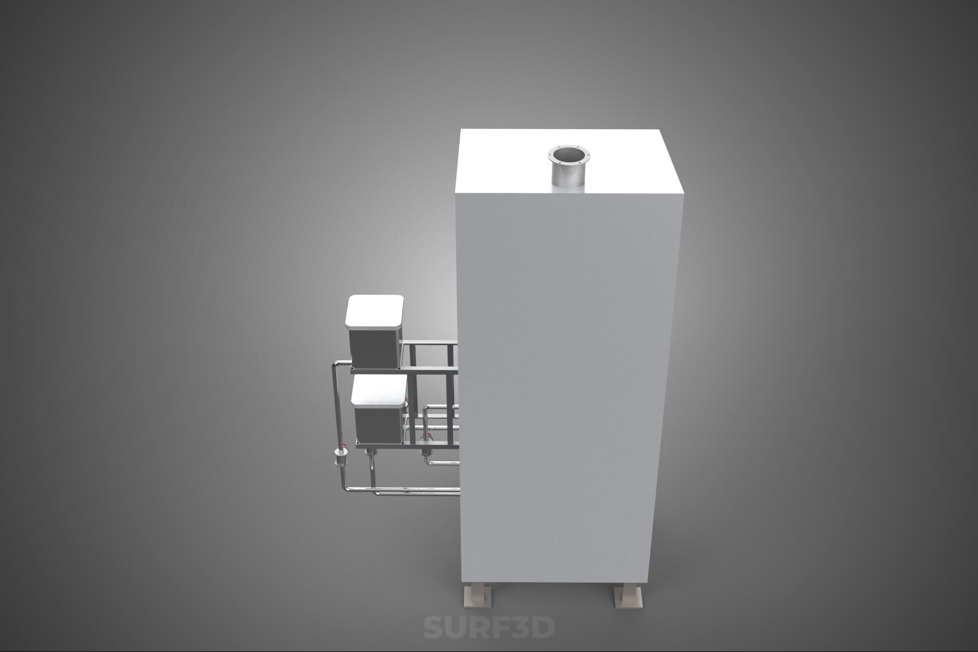 Incinerator Burner Waste Disposal Cremation Furnace Machine 3D Model