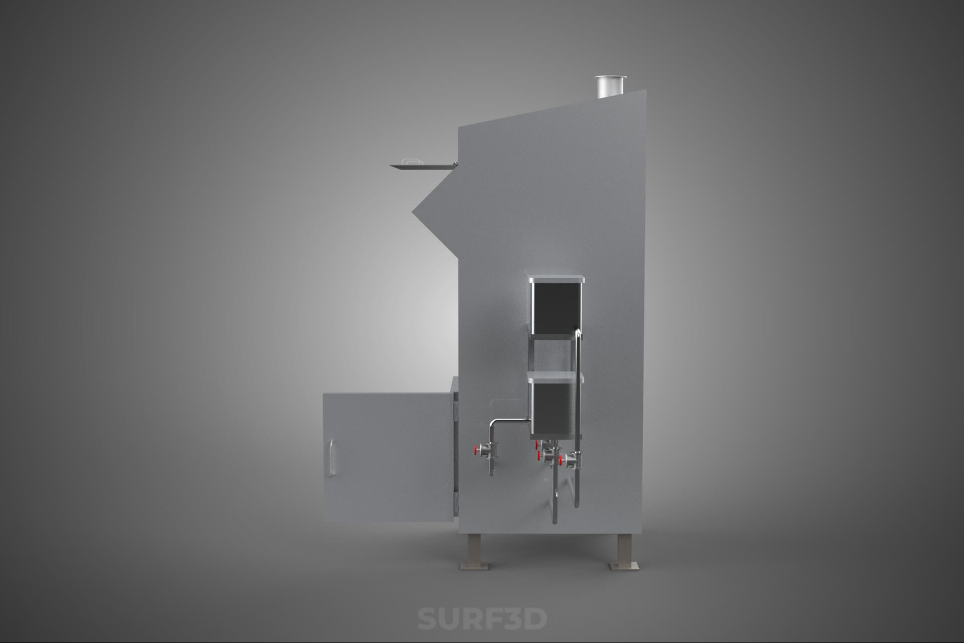 Incinerator Burner Waste Disposal Cremation Furnace Machine 3D Model