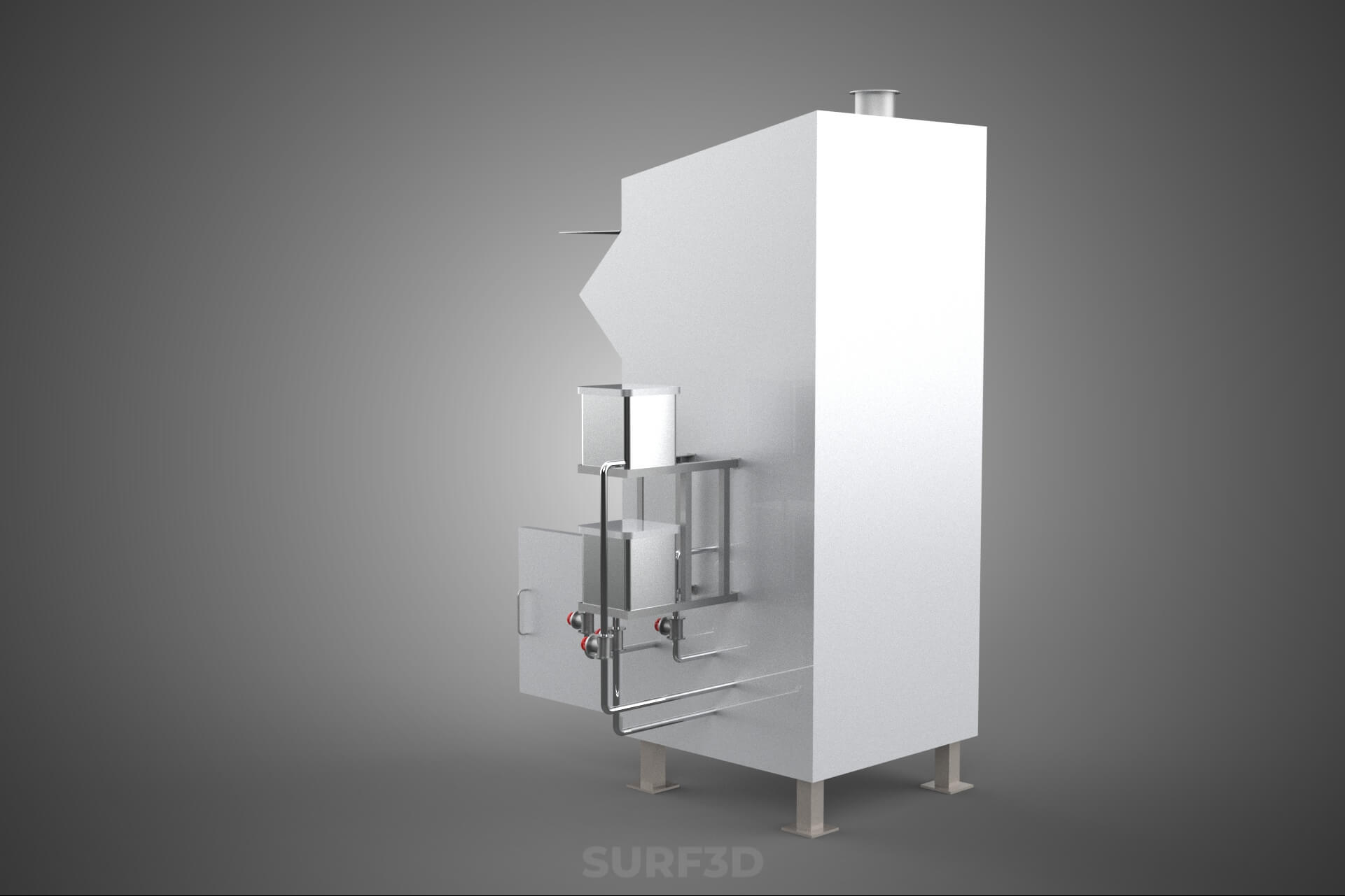 Incinerator Burner Waste Disposal Cremation Furnace Machine 3D Model